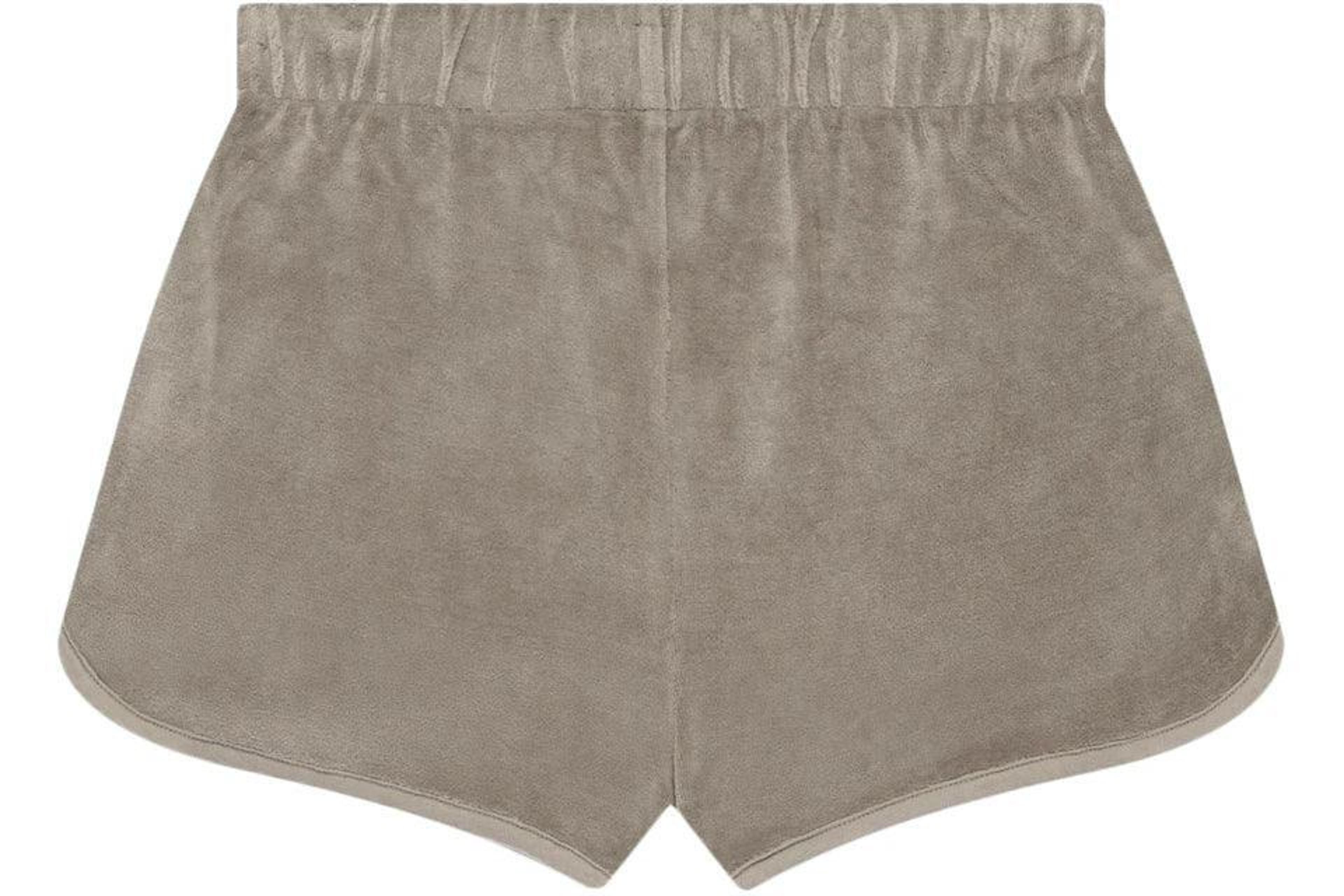 Alternate View 1 of Fear of God Essentials Women's Velour Beach Short Desert Taupe