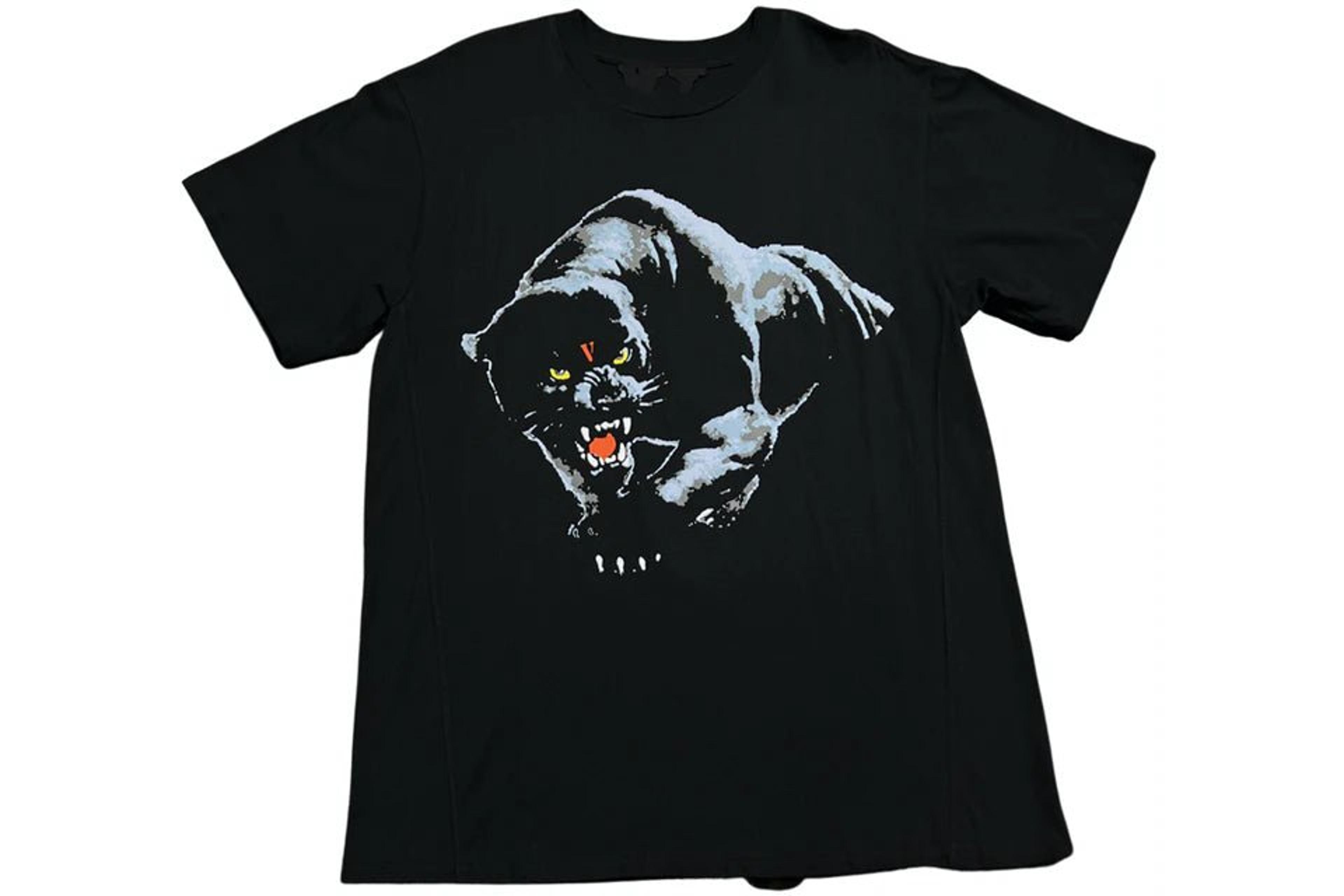 Vlone Black V Panther T-shirt Black