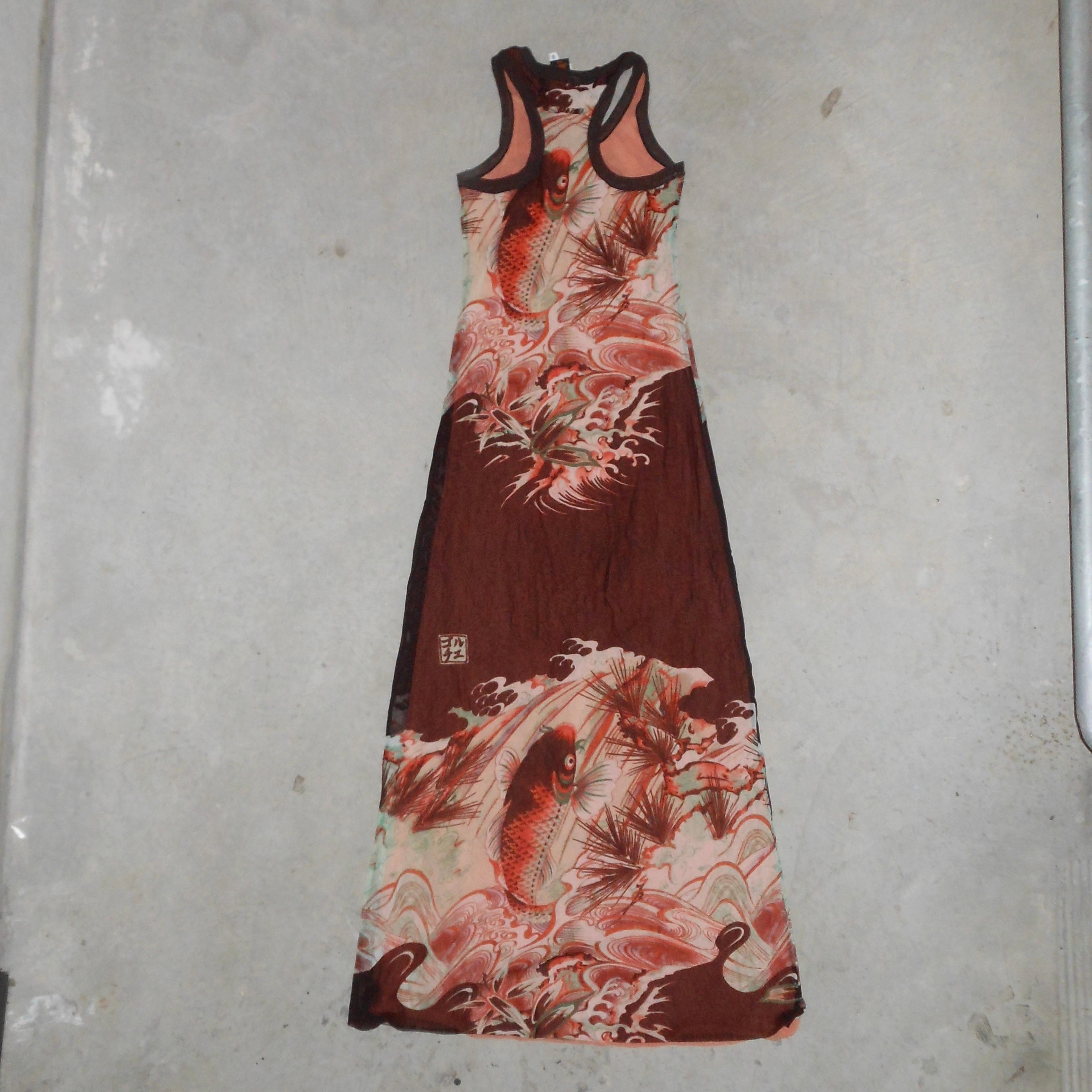 Alternate View 3 of Jean Paul Gaultier Soleil Koi Fish Mesh Dress