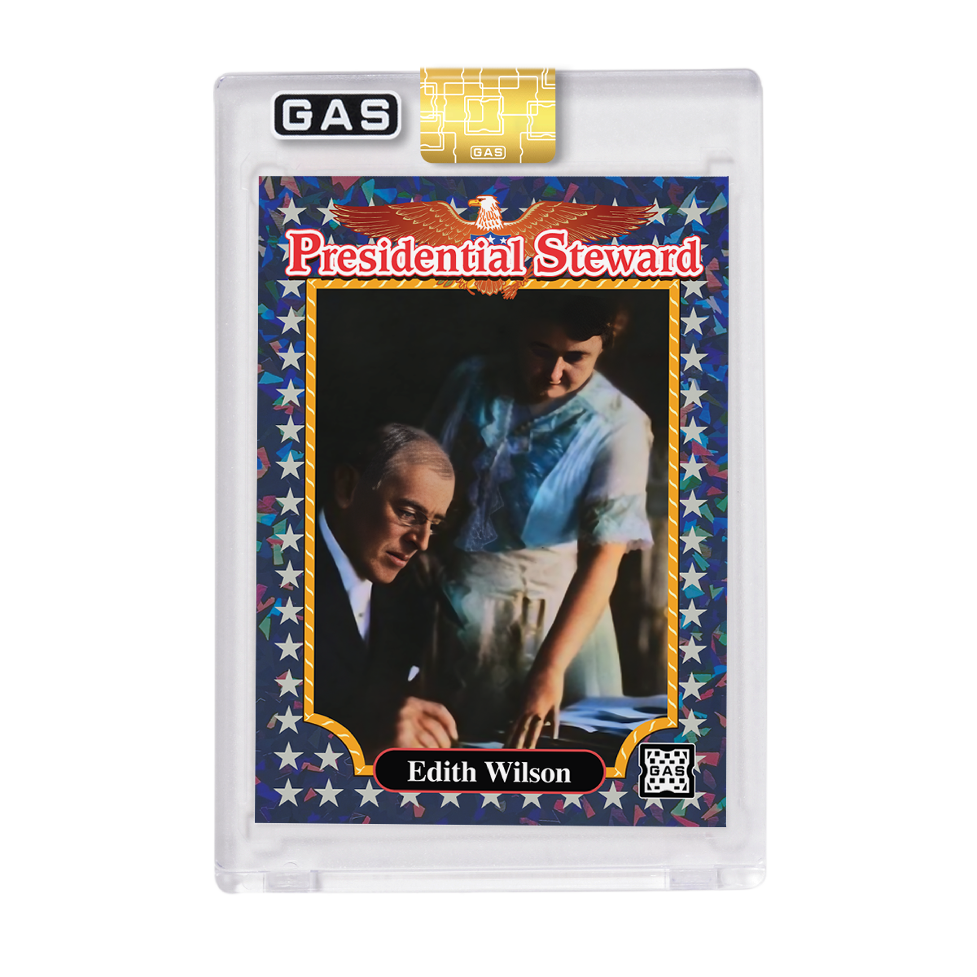 GAS Series 3 #24 Edith Wilson Cracked Foil Prism Trading Card #