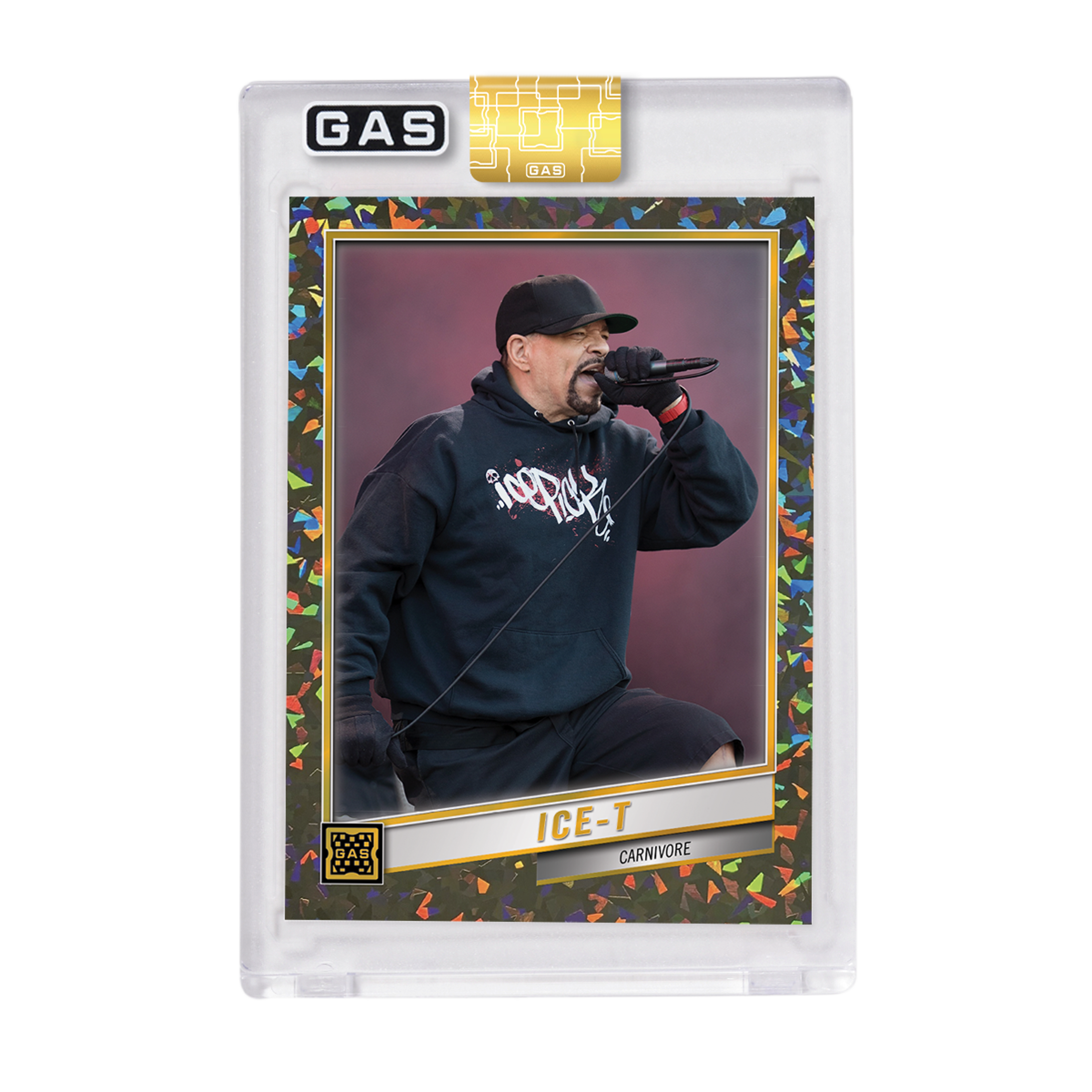 Alternate View 4 of Limited Edition Ice-T 2023 GAS Cracked Foil Prism Hip-Hop Tradin
