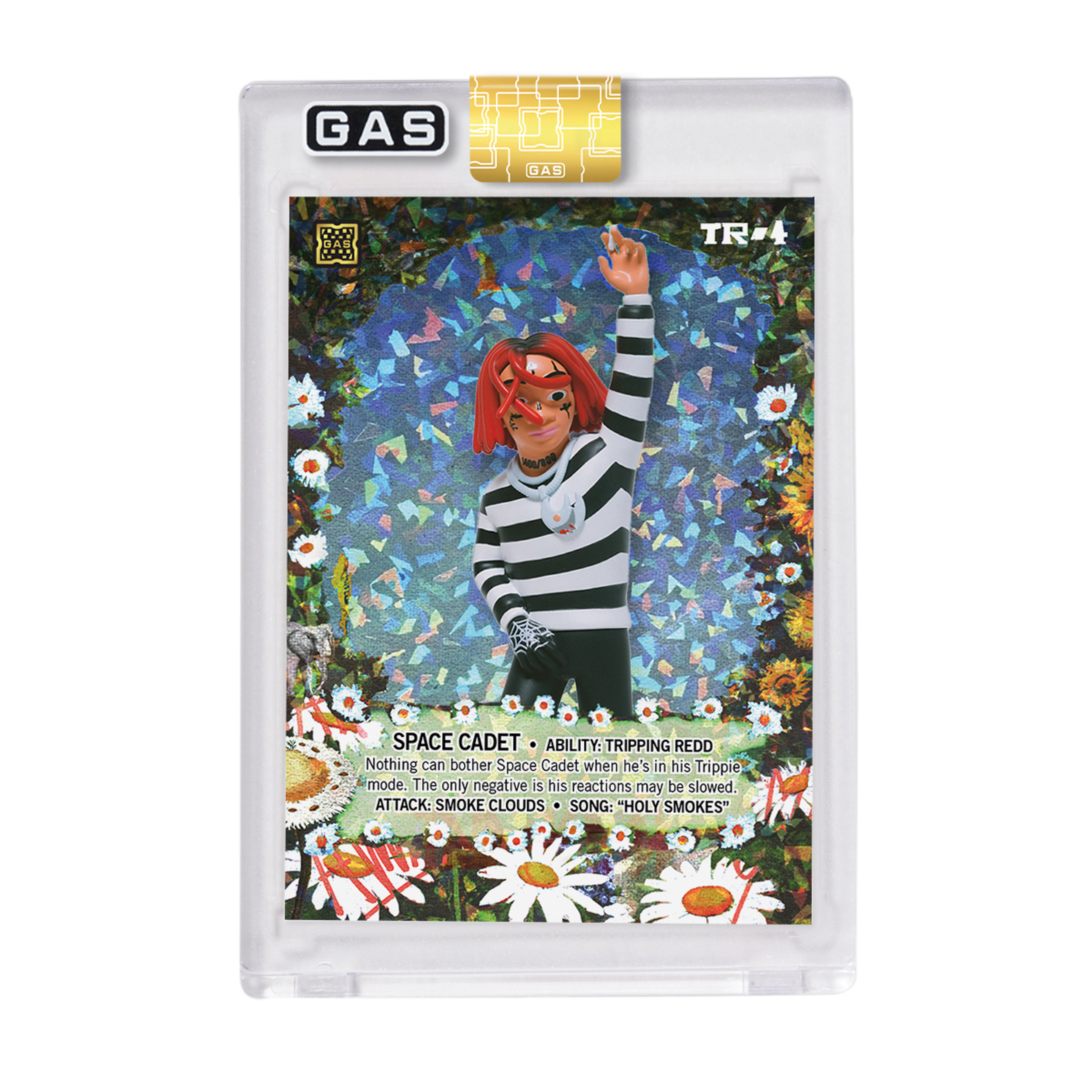 Alternate View 11 of Limited Edition Trippie Redd Cracked Foil #’d to 100 GAS Card 