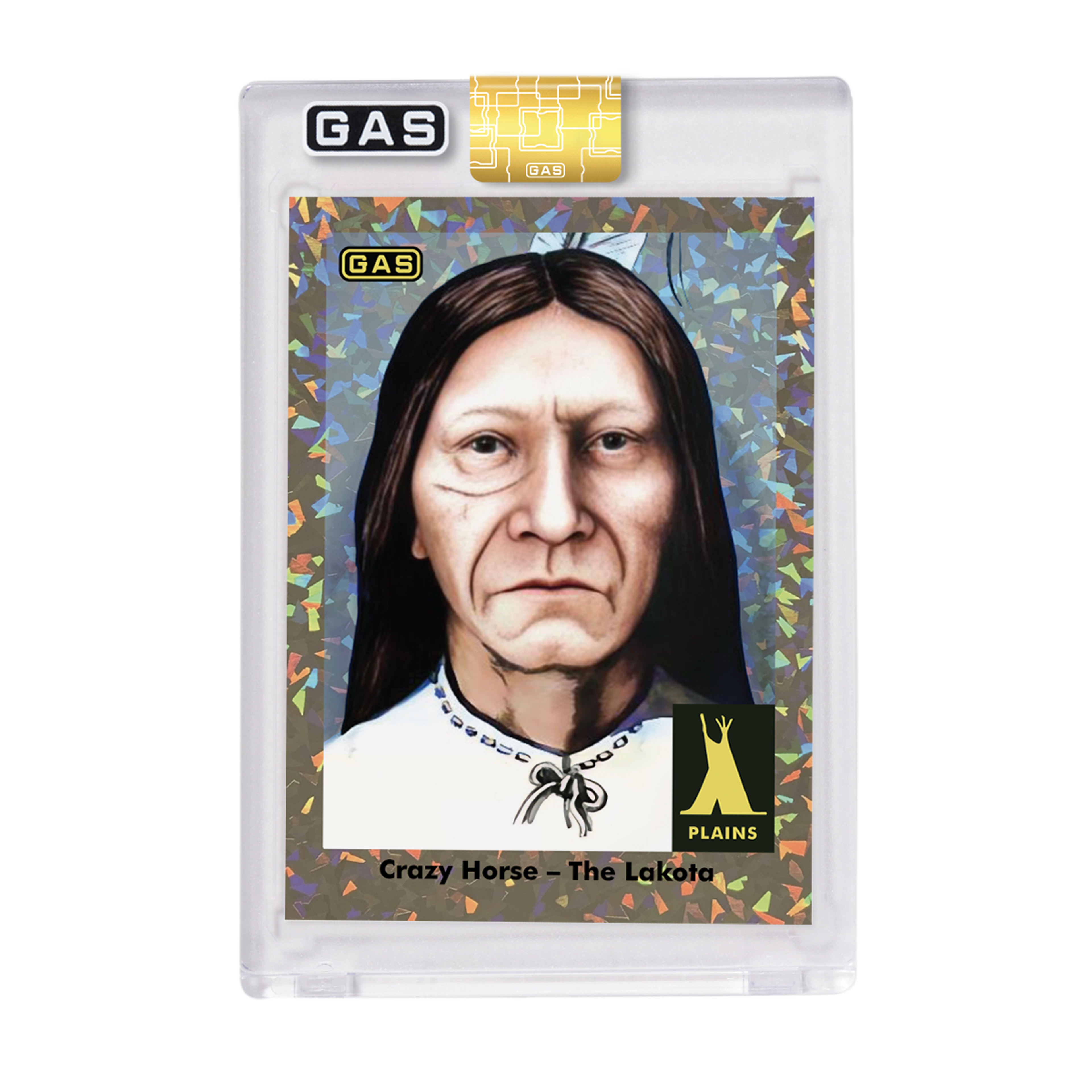 GAS Series 3 #25 Crazy Horse Cracked Foil Prism Trading Card #