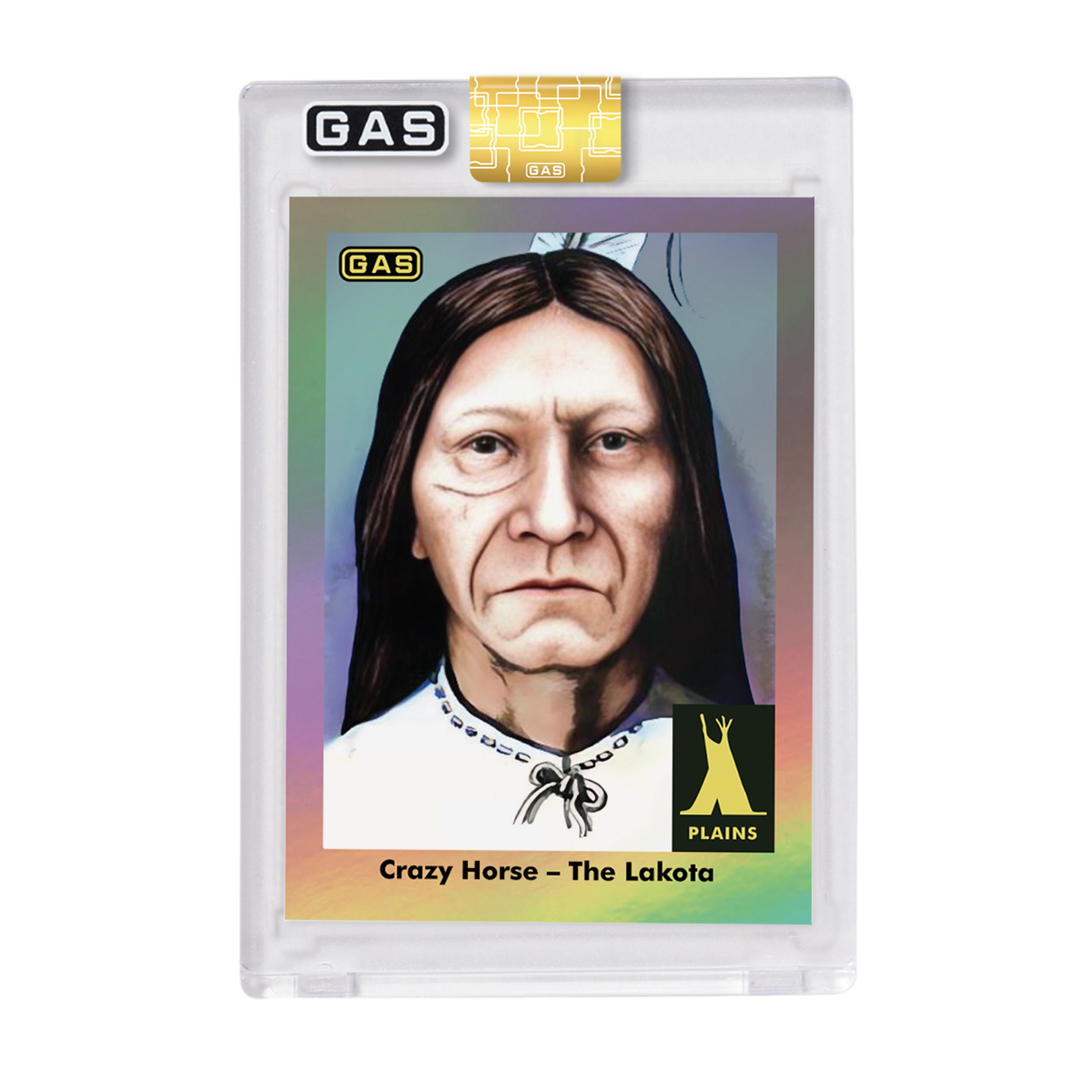 GAS Series 3 #25 Crazy Horse Rainbow Foil Prism Trading Card #