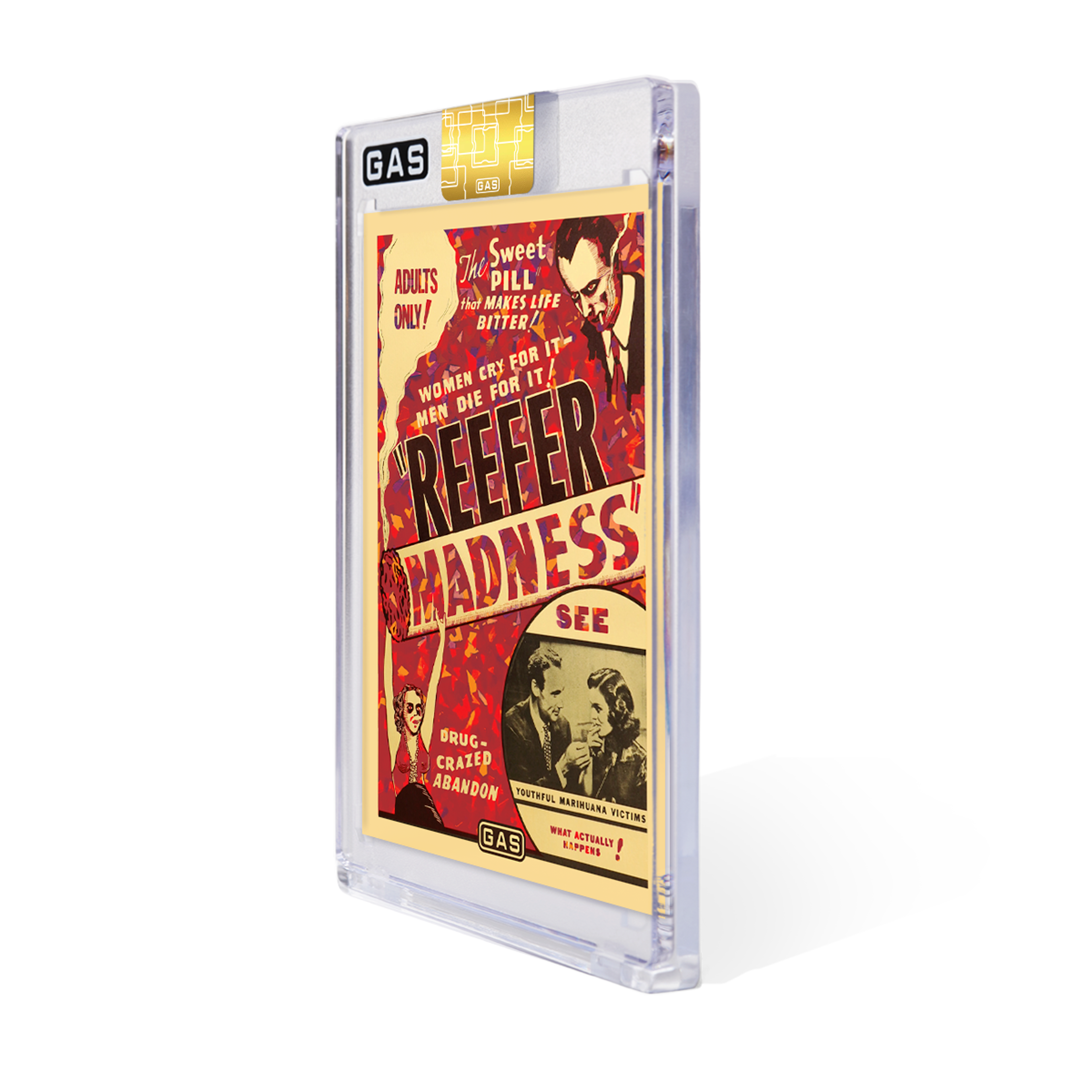 Alternate View 1 of GAS Series 3 #26 Reefer Madness Cracked Foil Prism Trading Card 