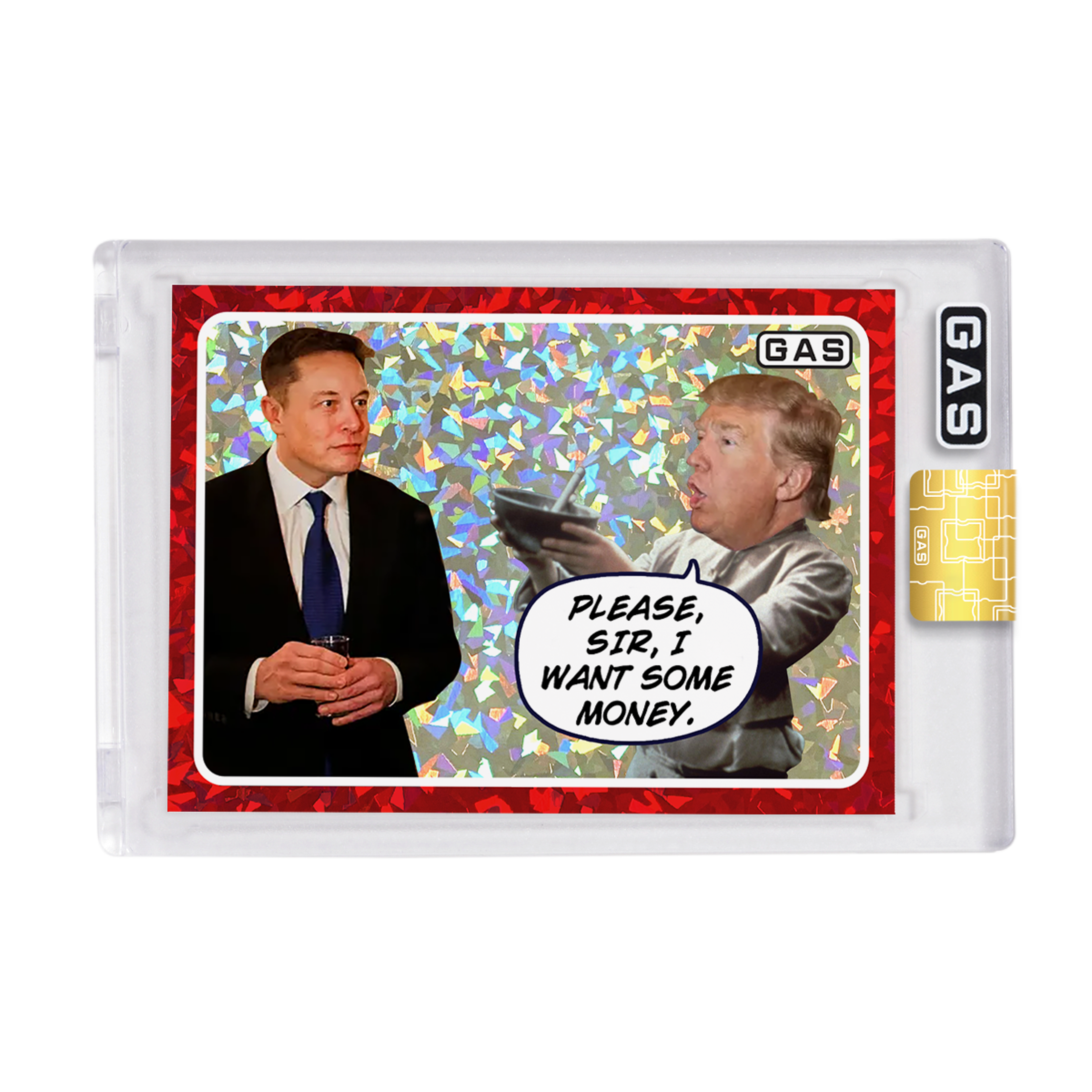 Limited Edition GAS Donald Trump Meets with Elon Musk Cracked Fo