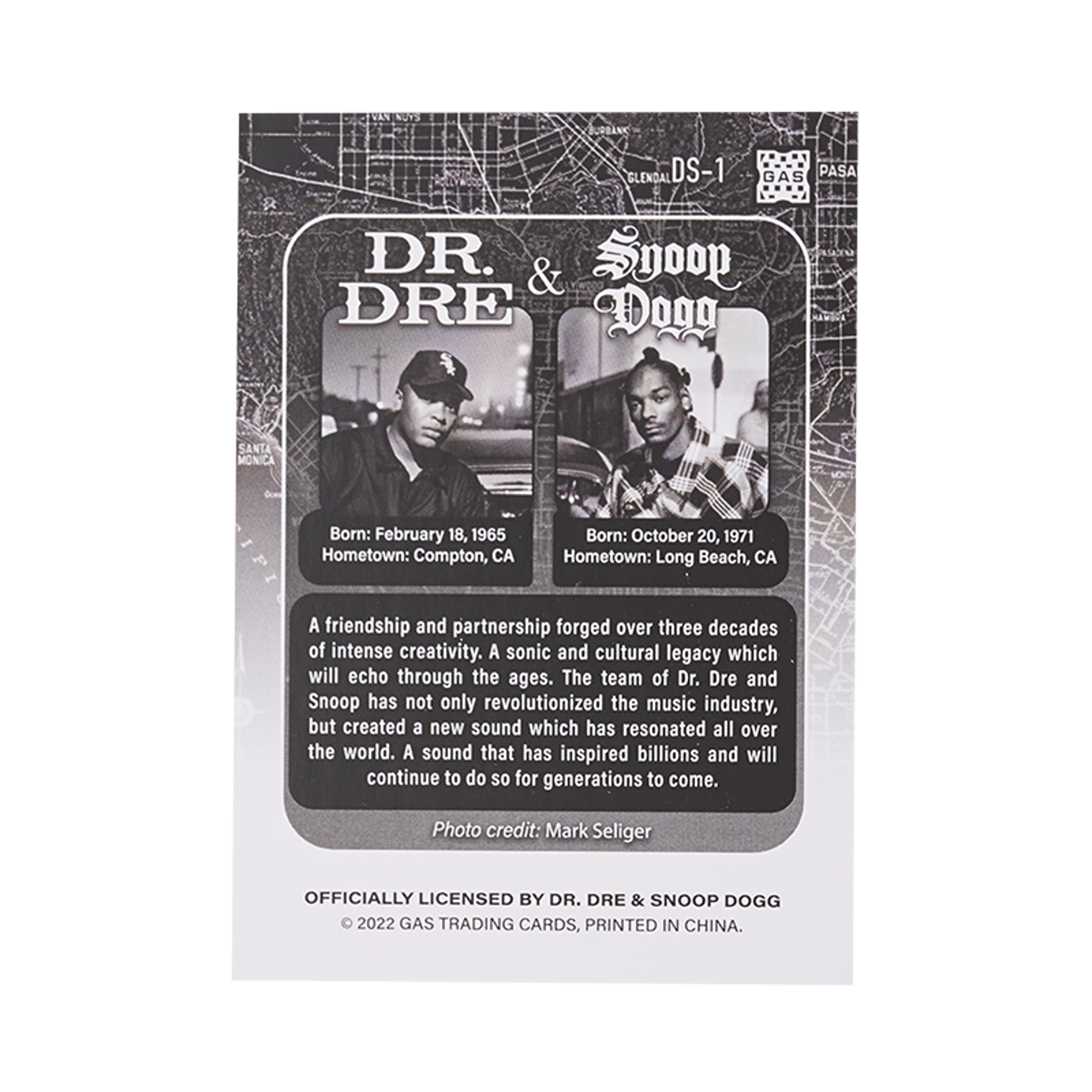 Alternate View 1 of The Official Dr. Dre & Snoop Dogg Deluxe GAS Trading Card Tin Bo