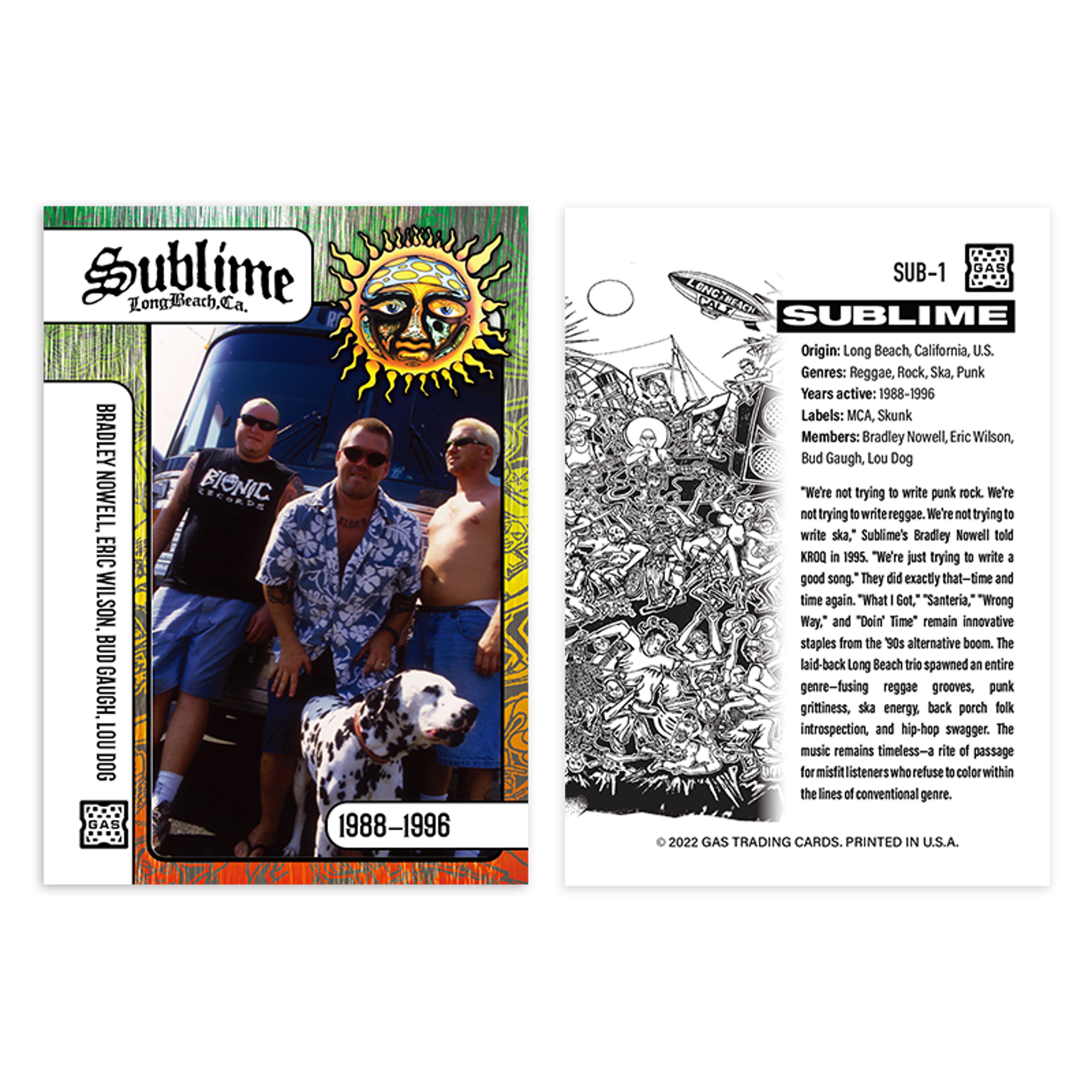Alternate View 2 of The Official Sublime GAS Trading Card #1 Base Edition