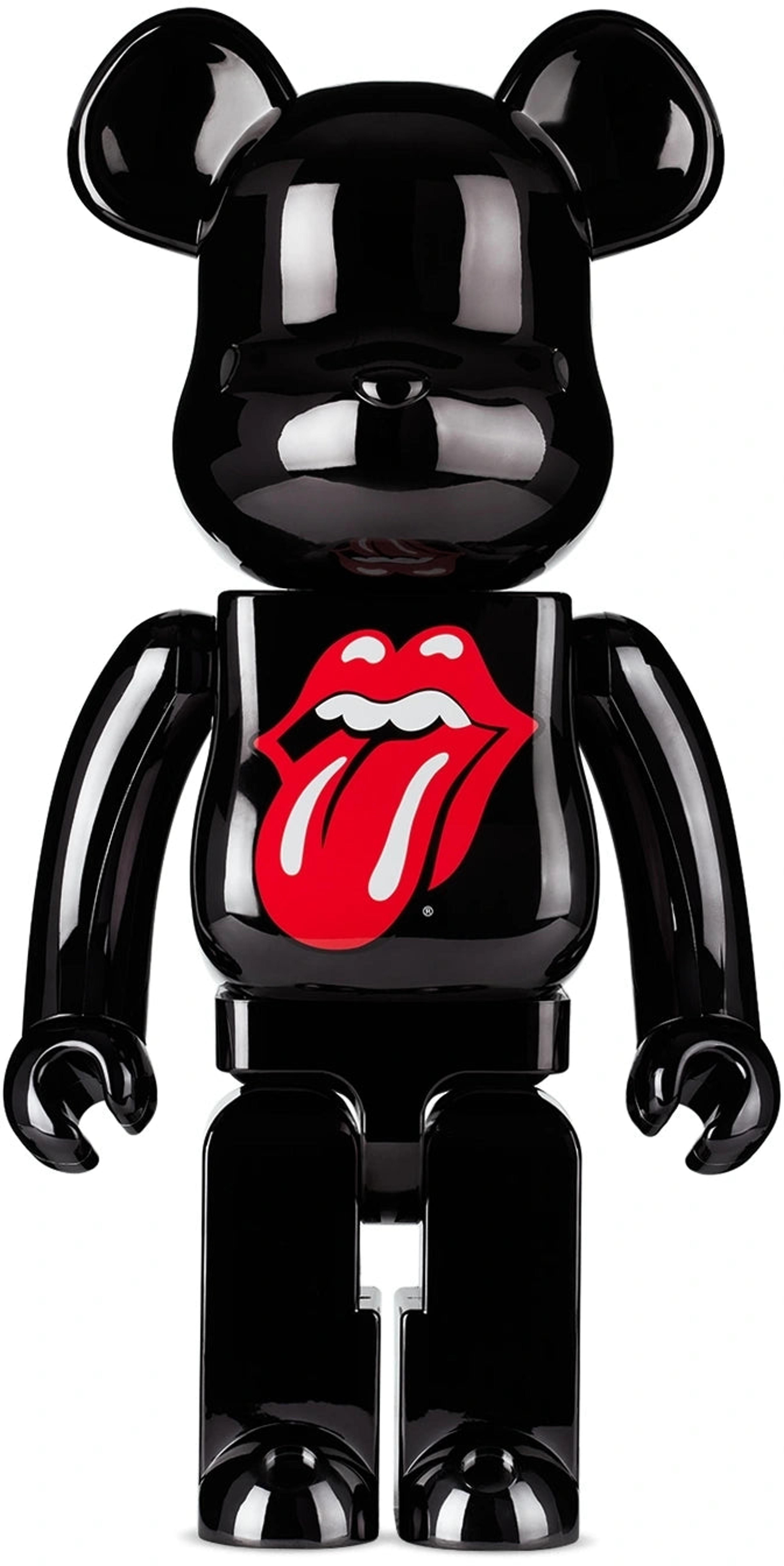 BE@RBRICK The Rolling Stones Lips & Tongue BLACK CHROME Ver. 100