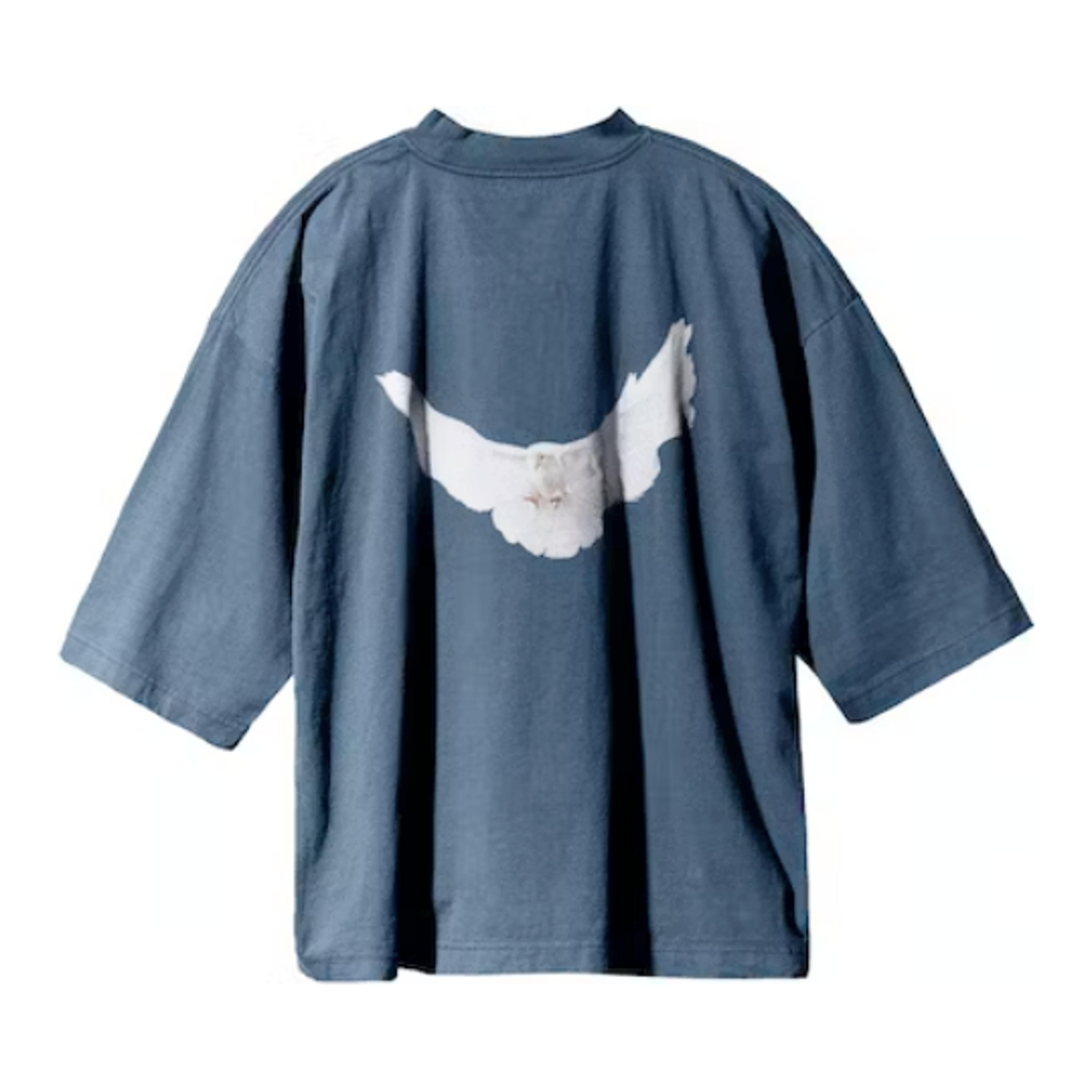 Alternate View 1 of Yeezy Gap Engineered by Balenciaga Dove 3/4 Sleeve T-shirt Blue