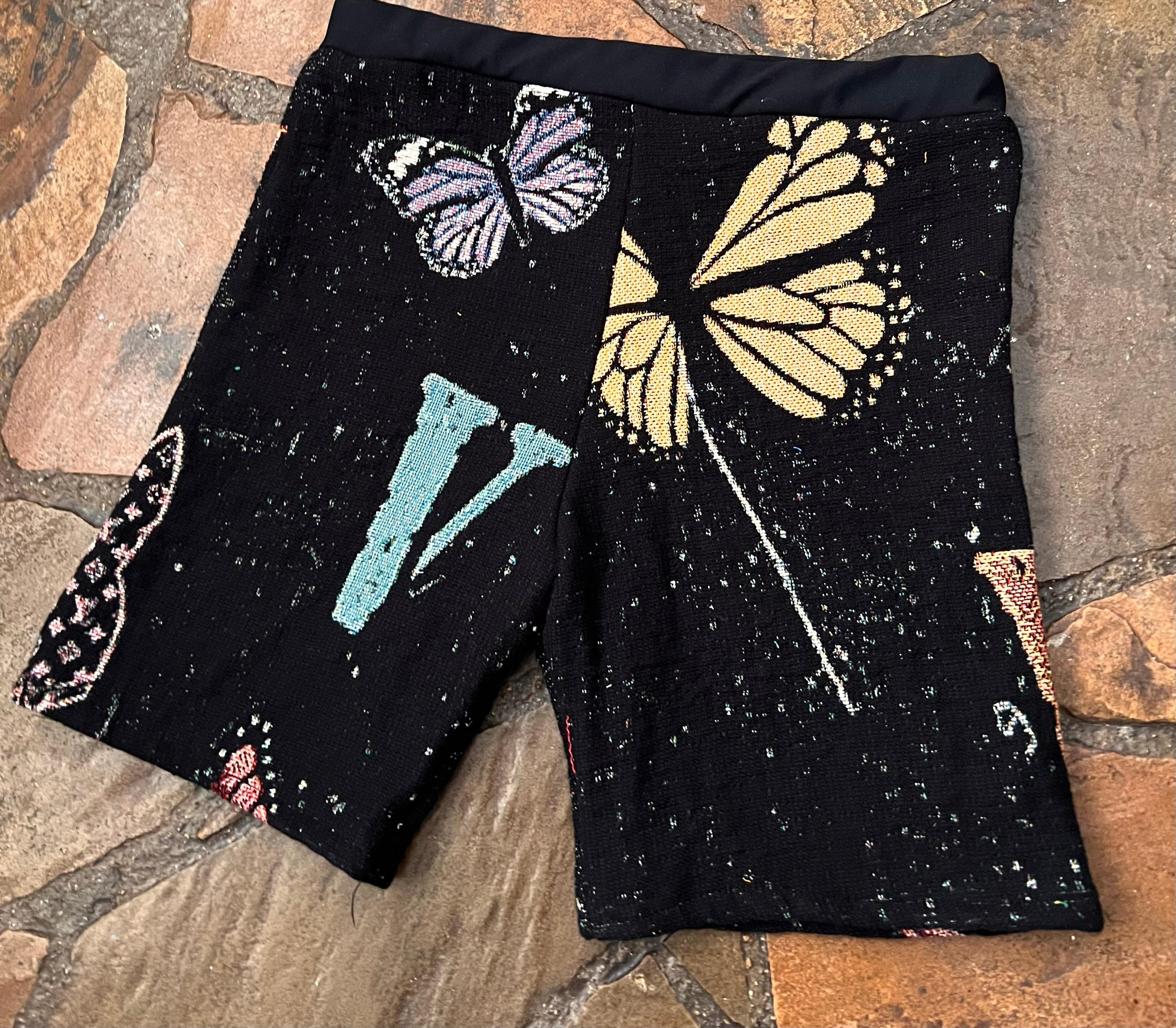 Woven butterfly shorts