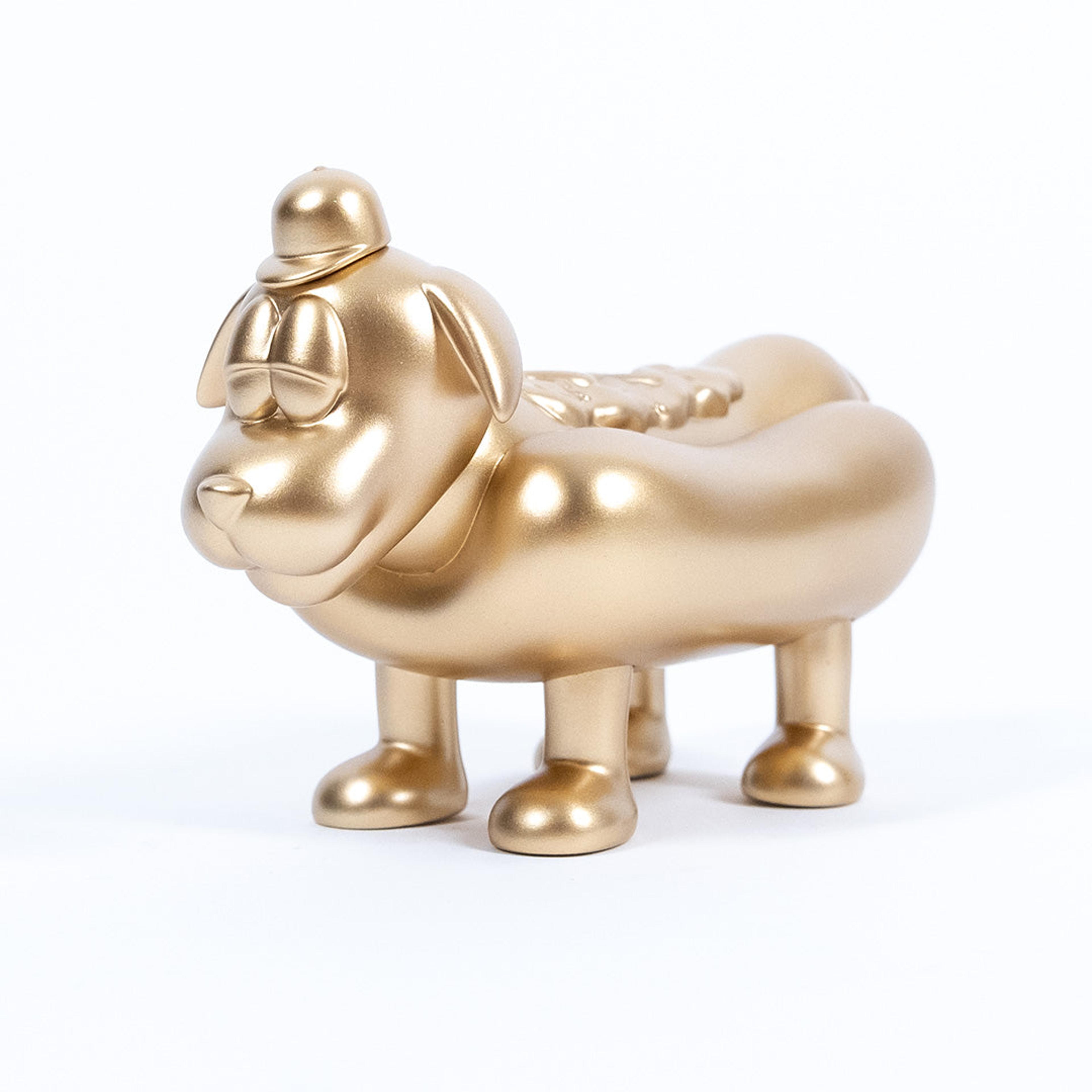 Alternate View 7 of Sheefy Coney Dog Sculpture - Gold