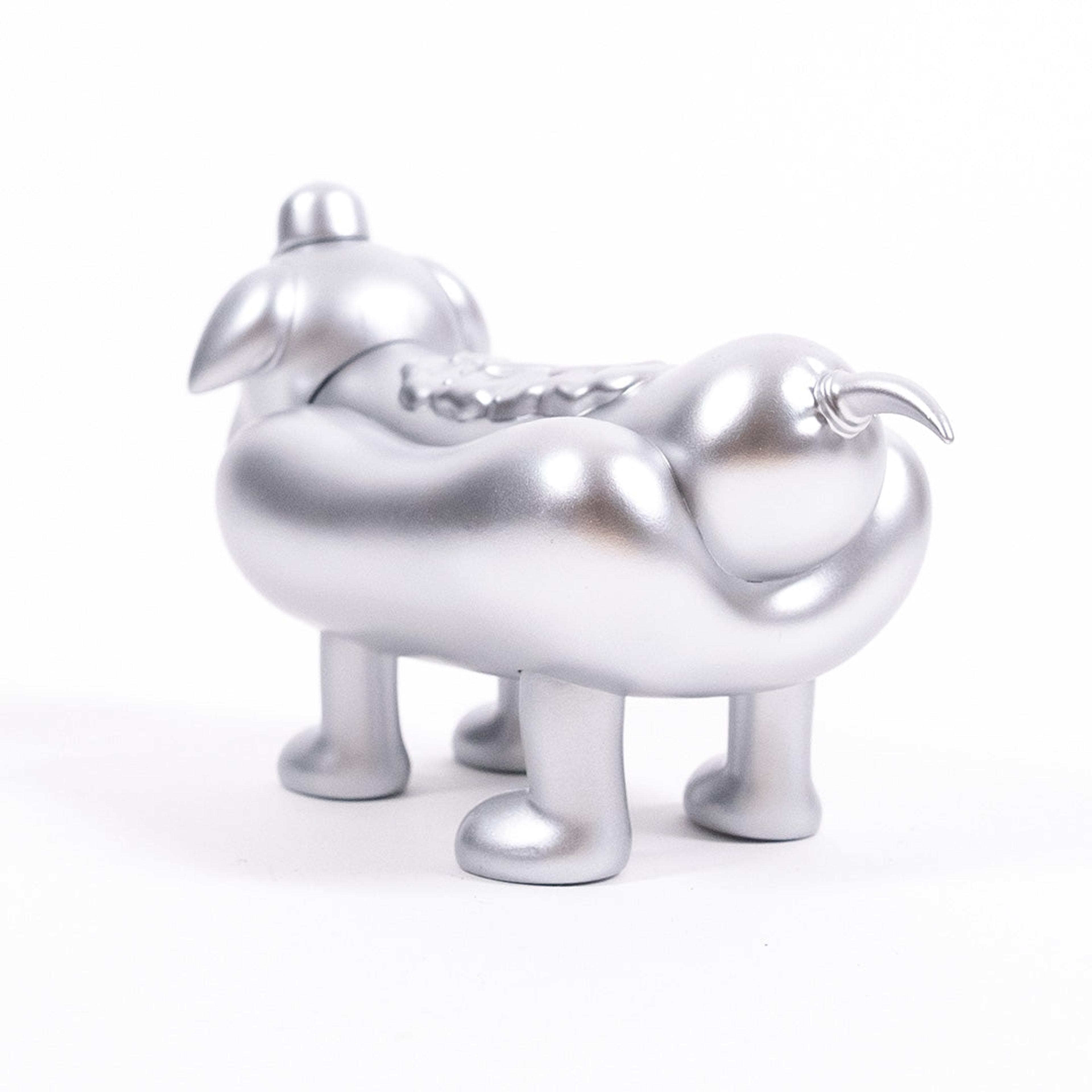 Alternate View 6 of Sheefy Coney Dog Sculpture - Silver
