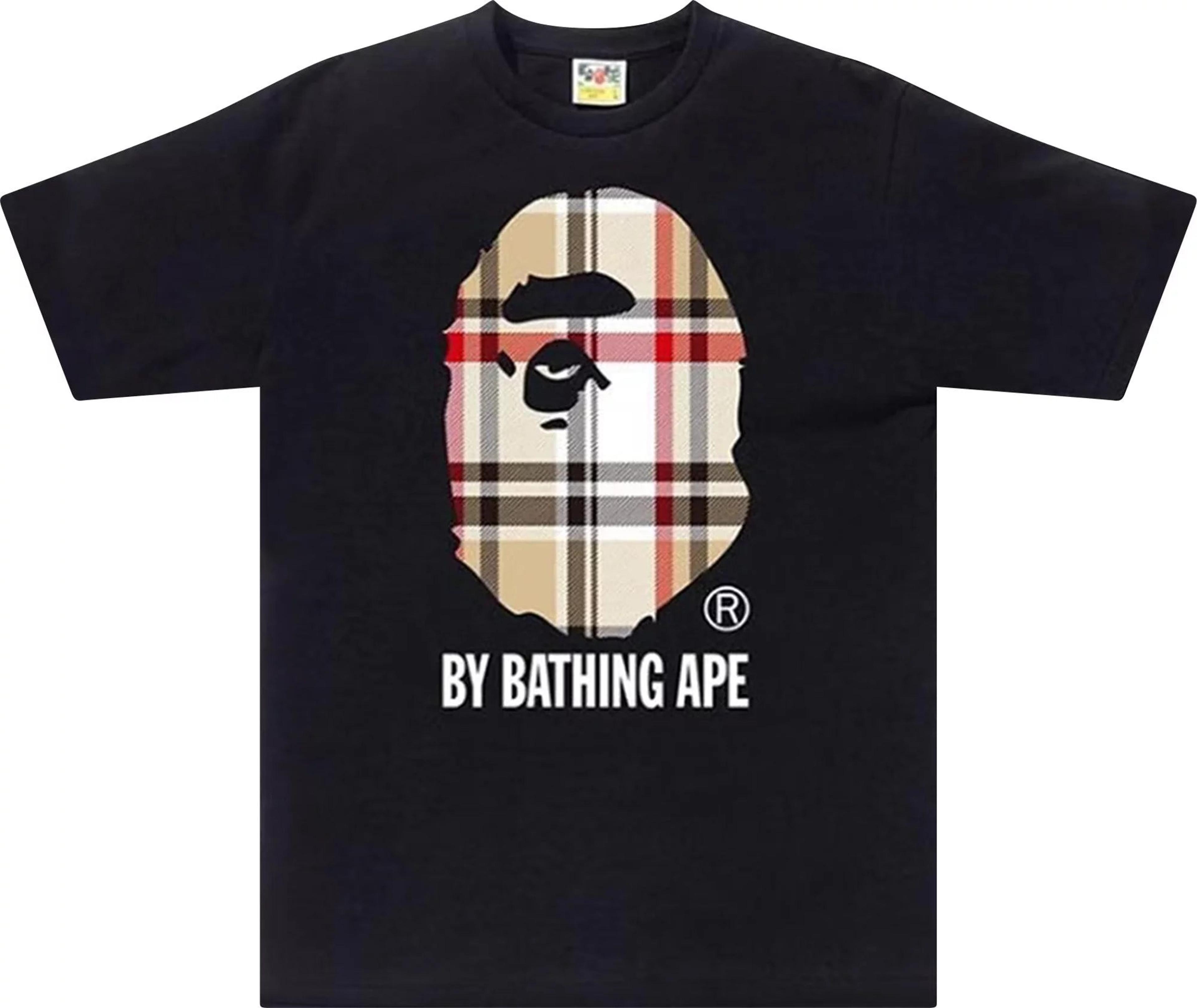 BAPE Check By Bathing Ape Tee 'Black/Beige'