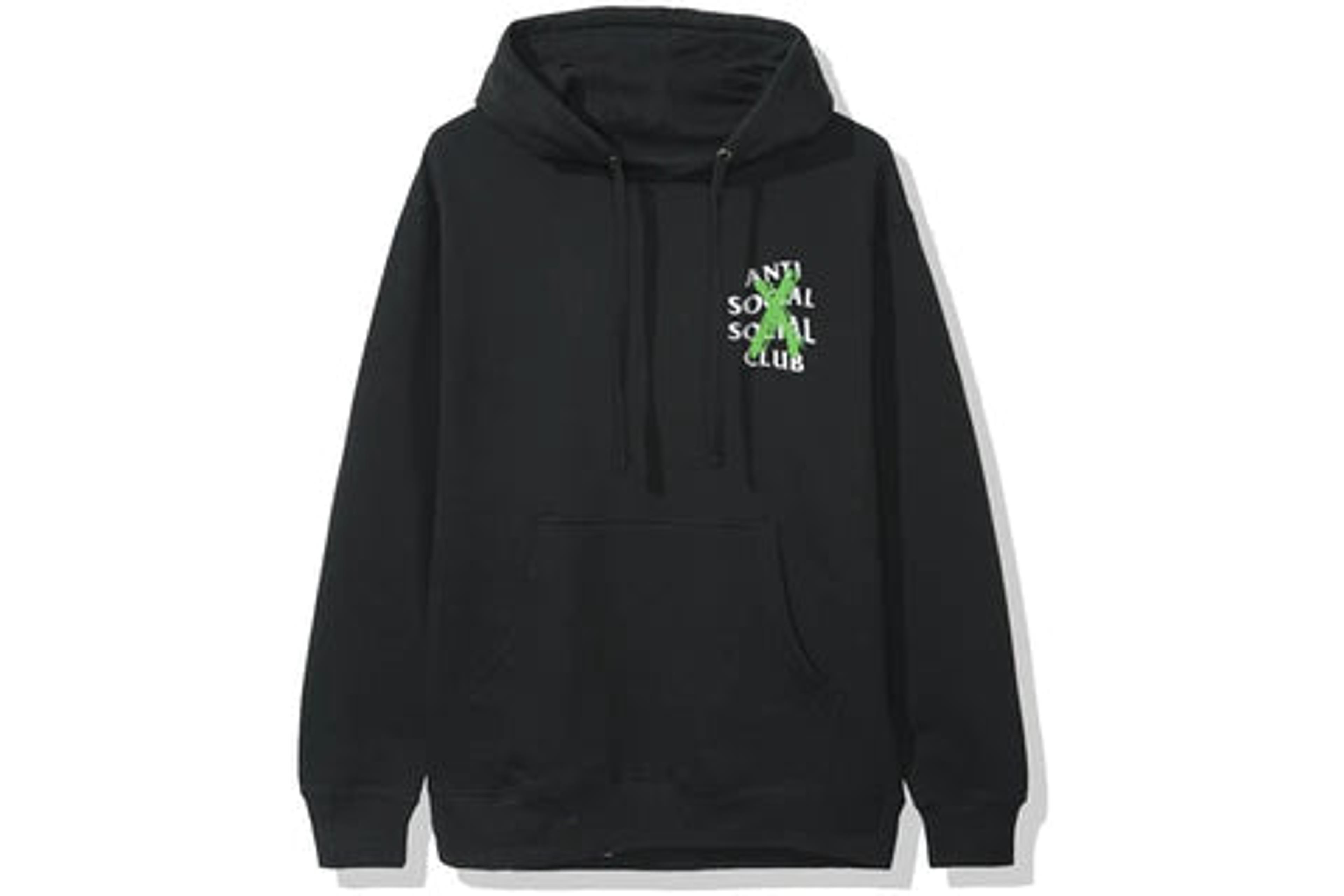 Alternate View 1 of Anti Social Social Club Black 'Green Cancelled' Hoodie