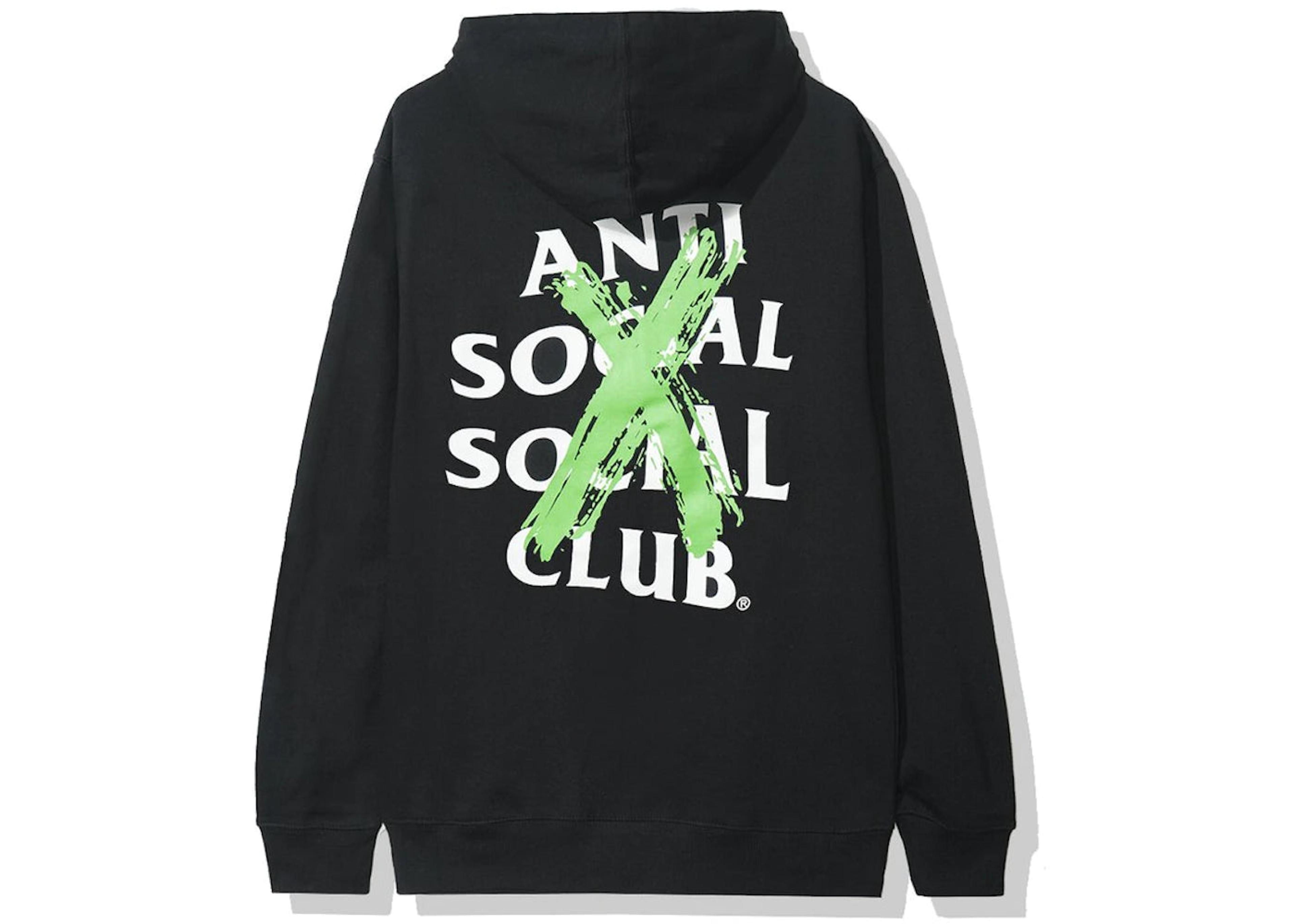Anti Social Social Club Black 'Green Cancelled' Hoodie