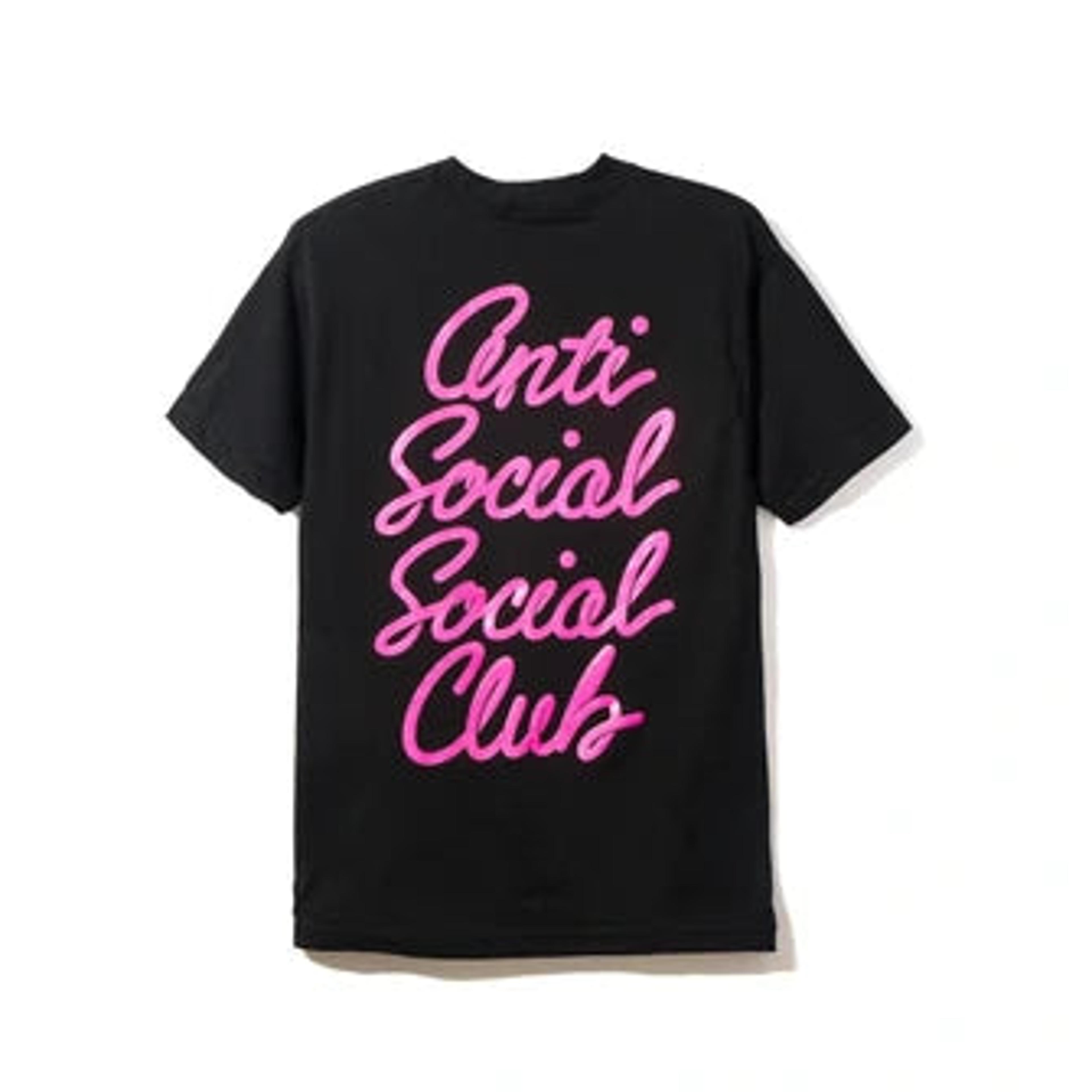 Anti Social Social Club Pink 'Cursive' T-Shirt