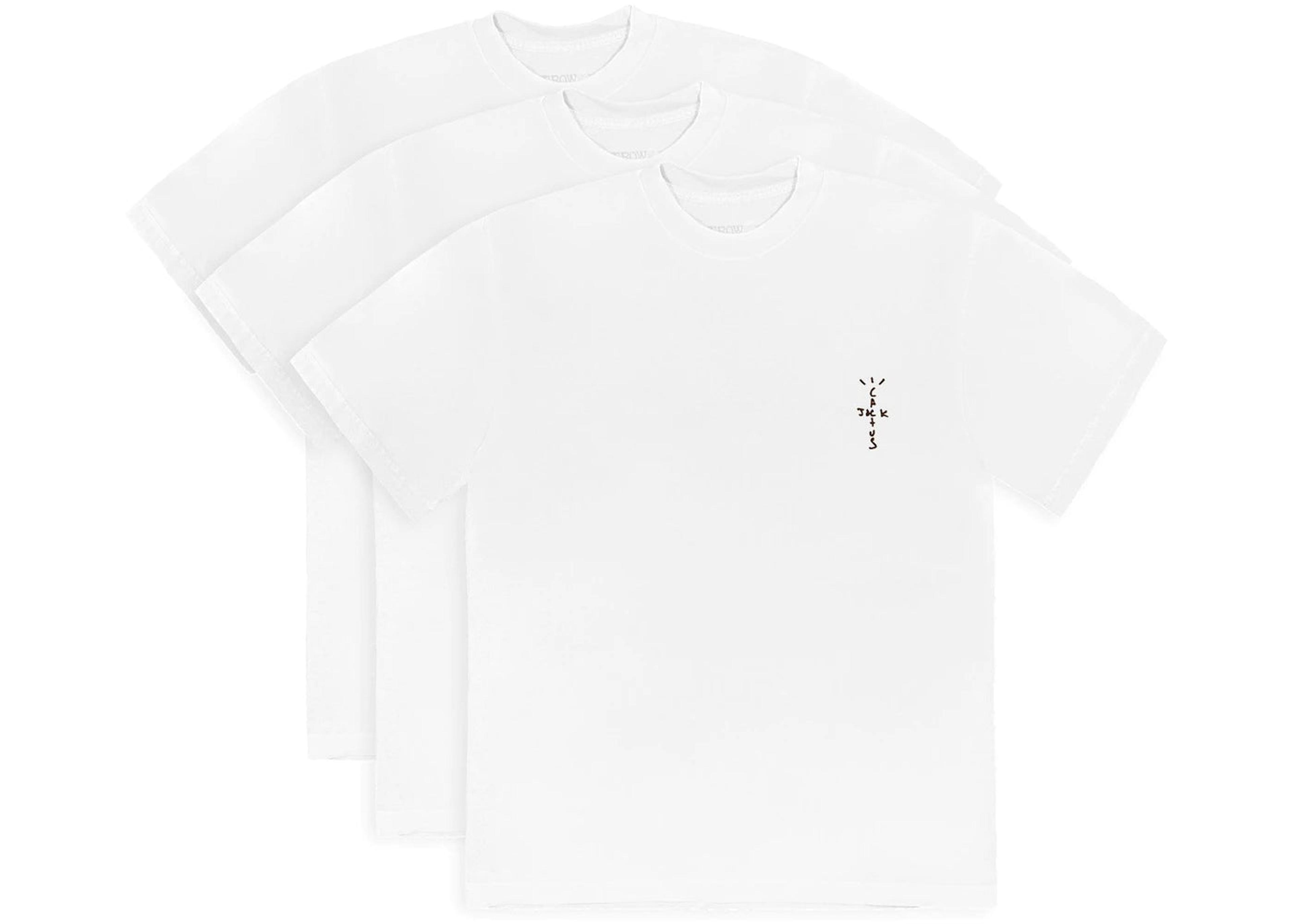 Travis Scott White 'CJ' T-Shirt (3 Pack)