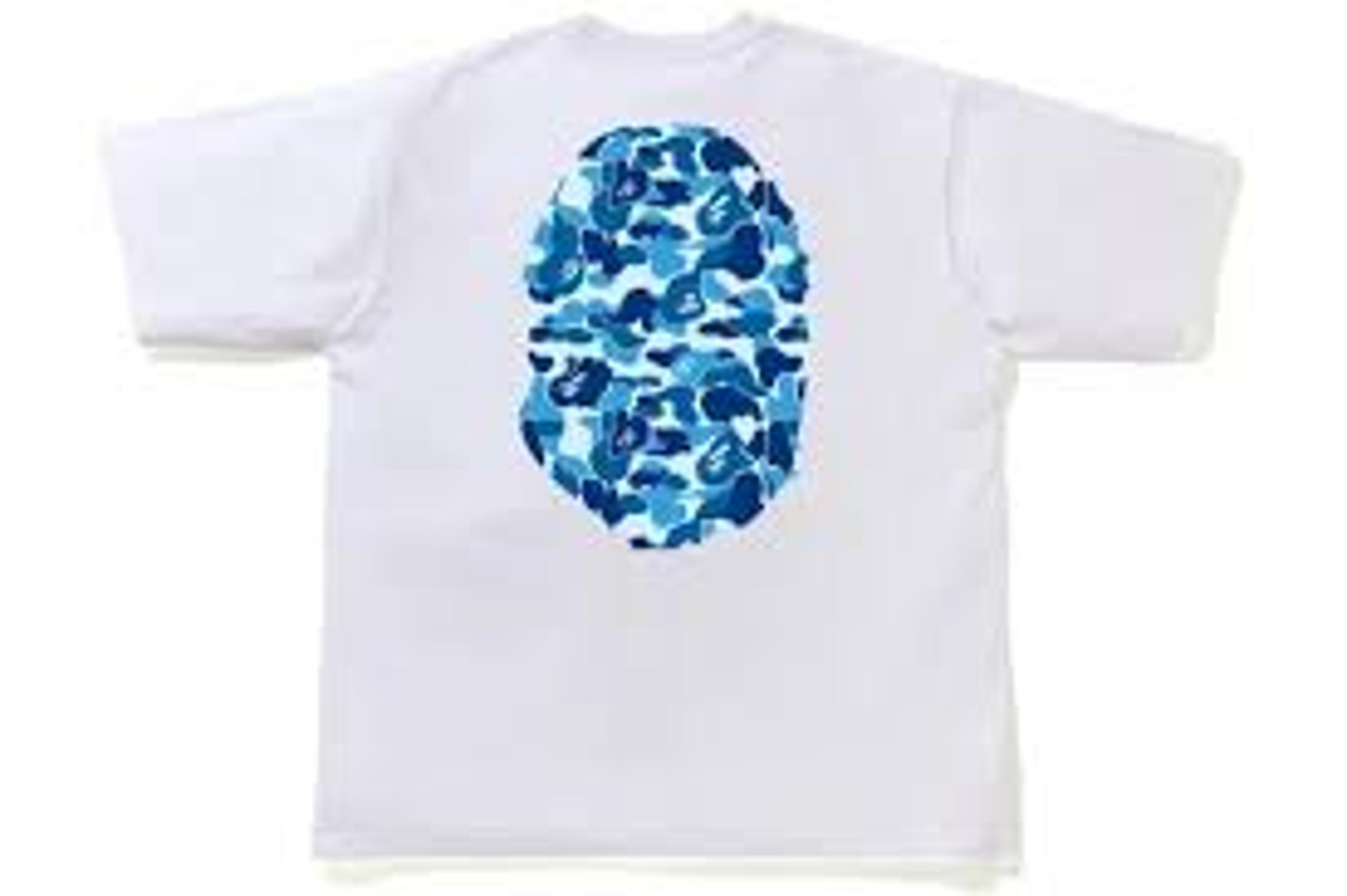 Alternate View 1 of BAPE Blue/White 'ABC Camouflage Big Ape Head' T-Shirt