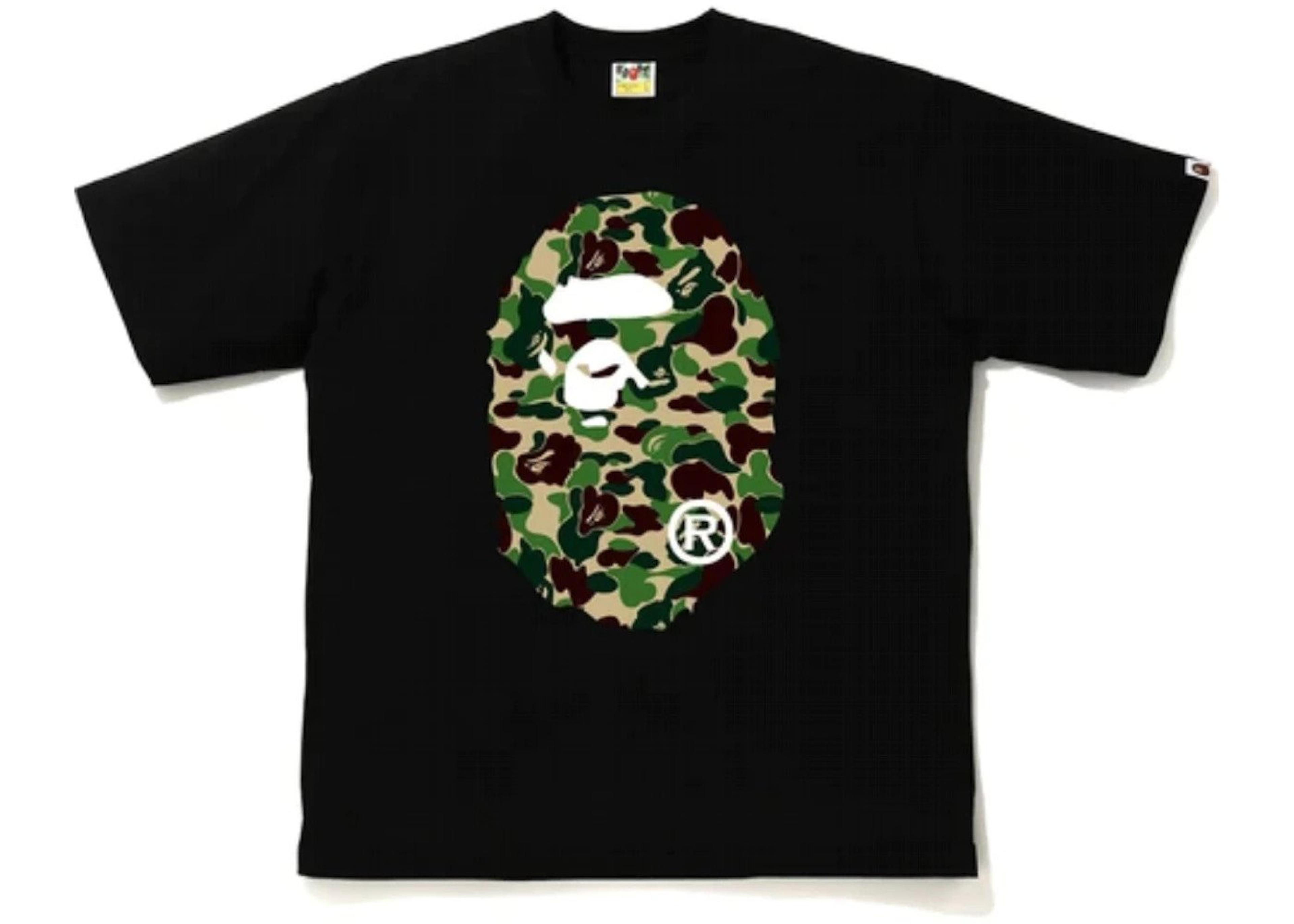 BAPE Black 'ABC Camouflage Big Ape Head' T-Shirt