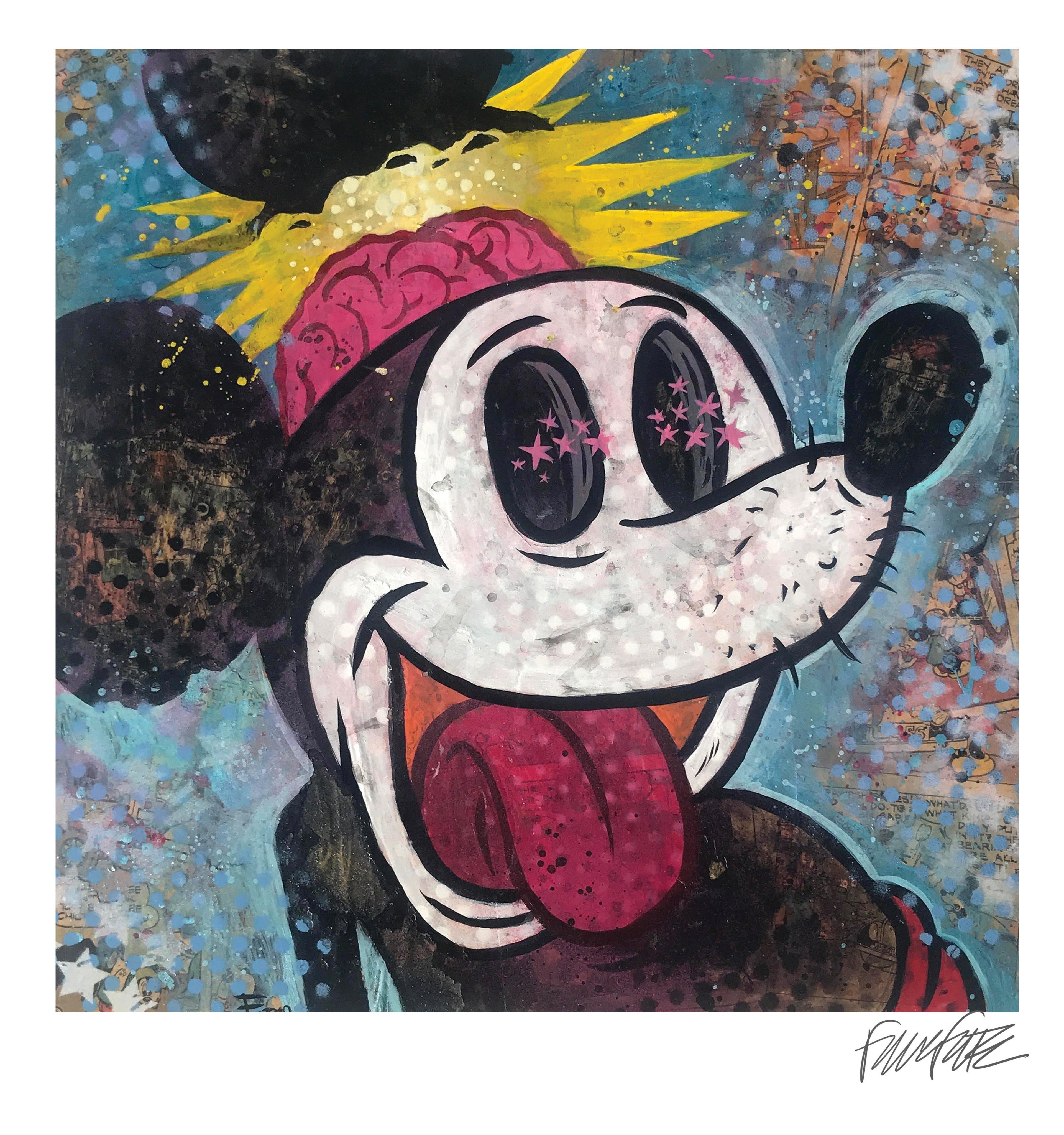"Mickey Mouse" by Dr. Smash! 12x12 signed Print