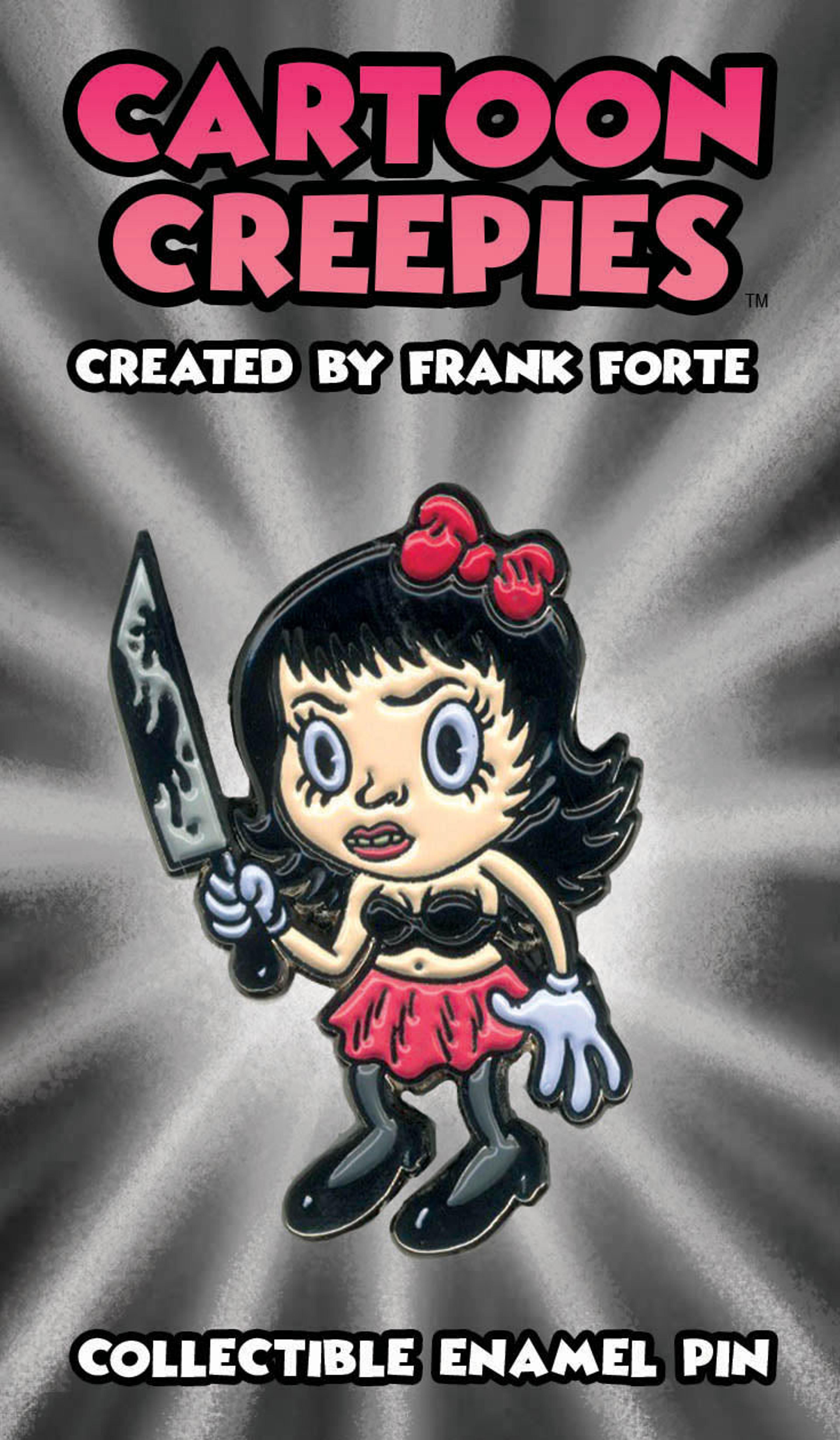 Alternate View 1 of Cartoon Creepies-Molly with a Knife-1.75" Soft Enamel pin