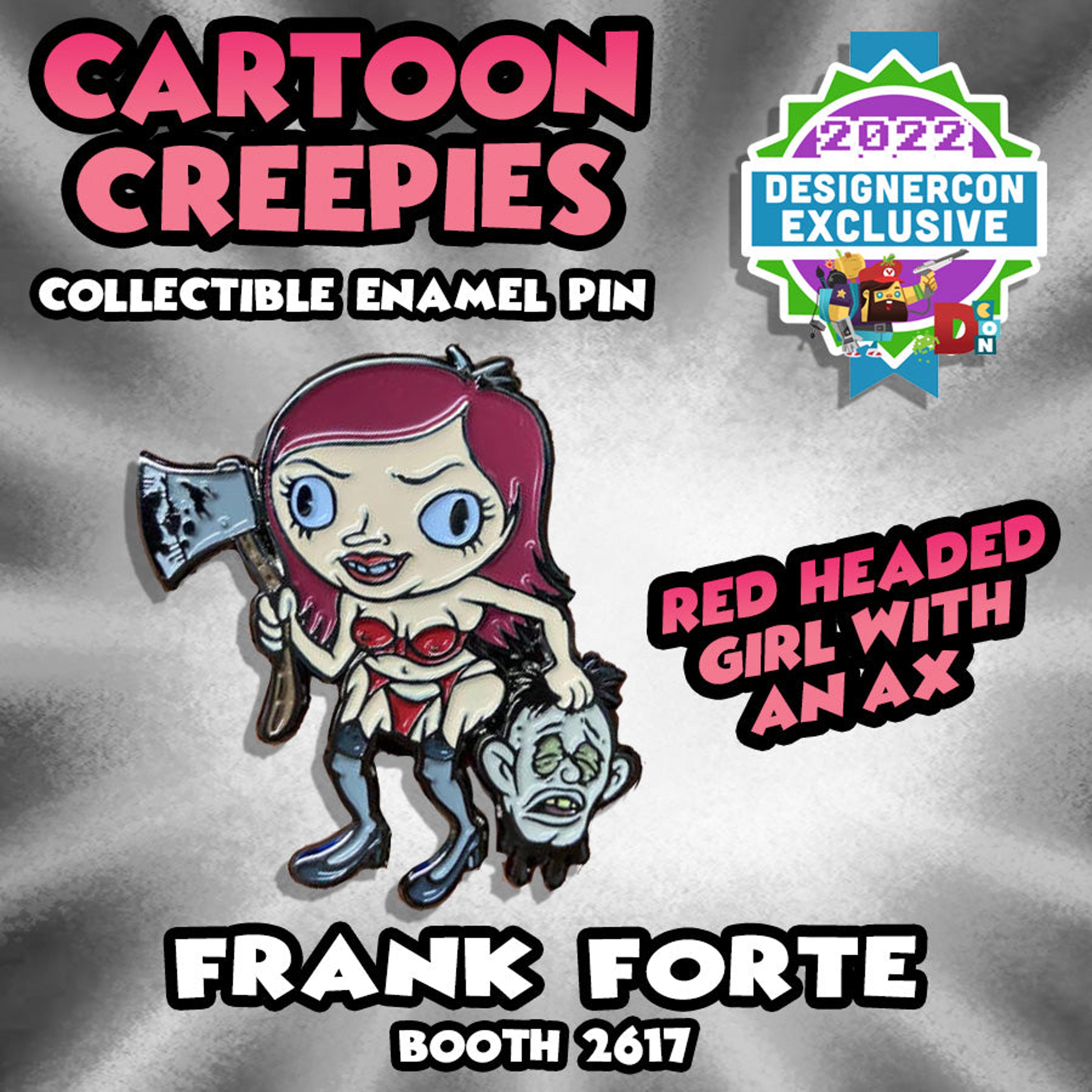 Cartoon Creepies-Girl with an Ax-1.75" Soft Enamel pin
