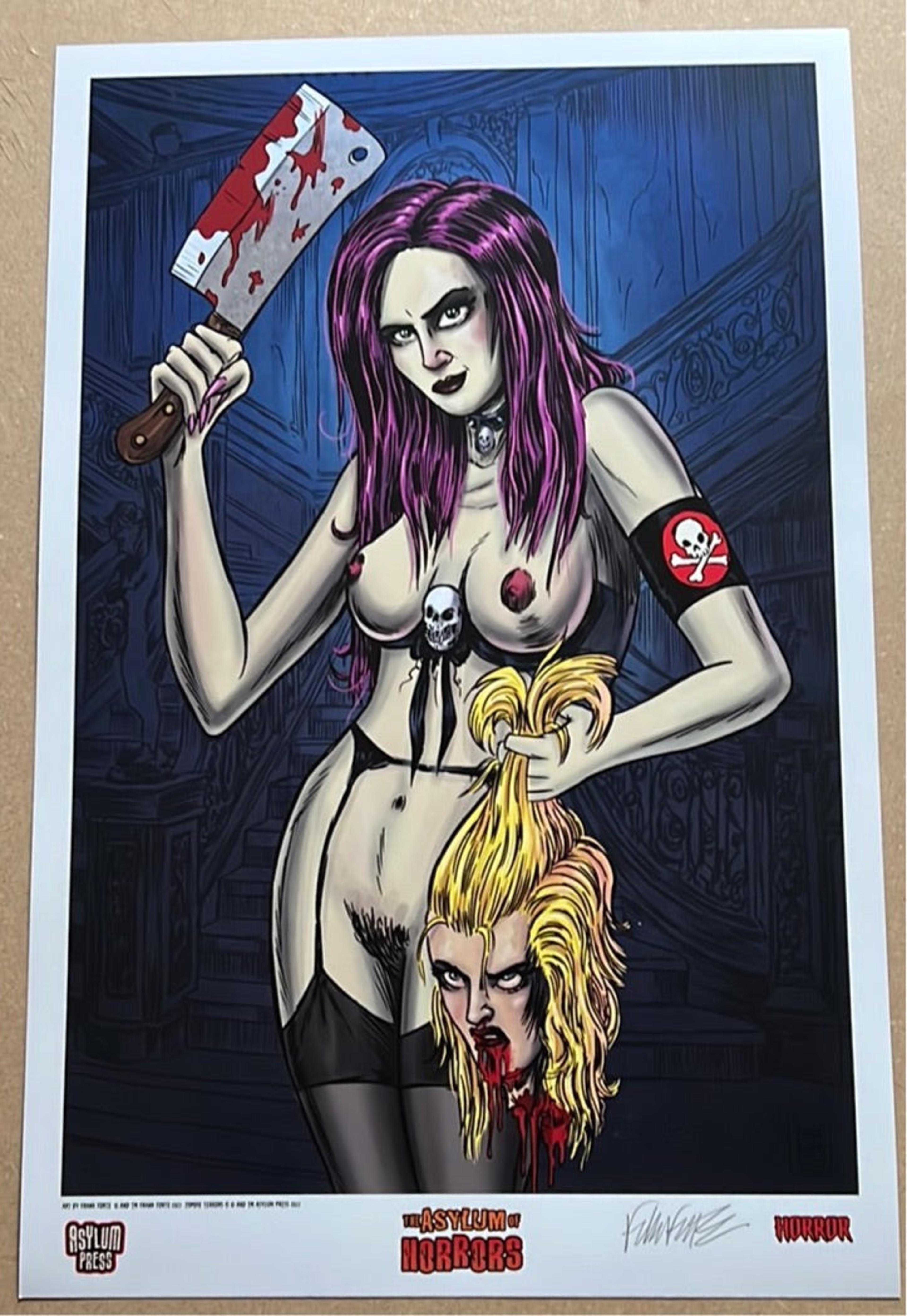 “Headless Risque” Asylum of Horrors 11x17 Print by Frank For