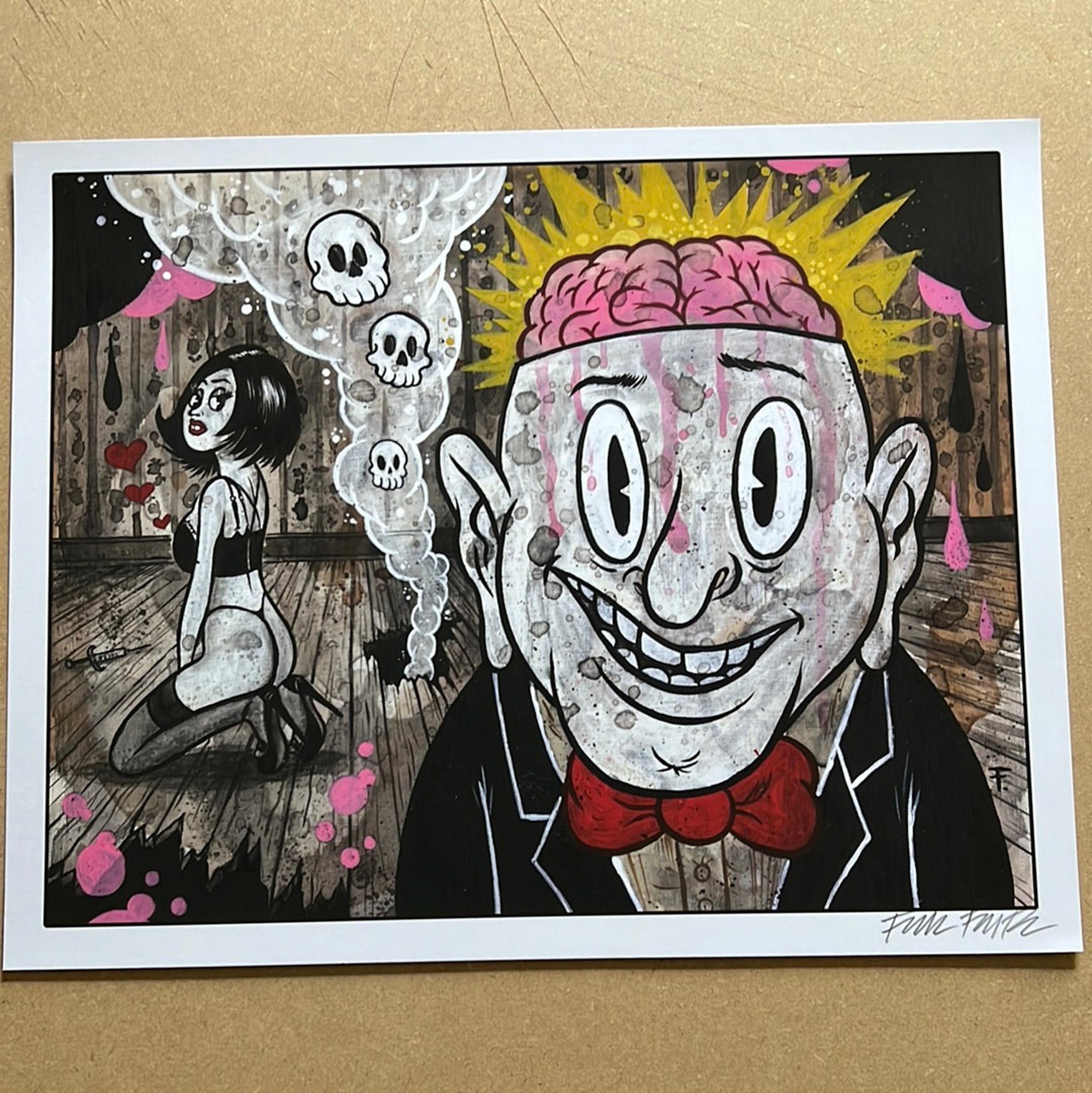 “Mr. Brainy Head” by Frank Forte 12x15 signed Print