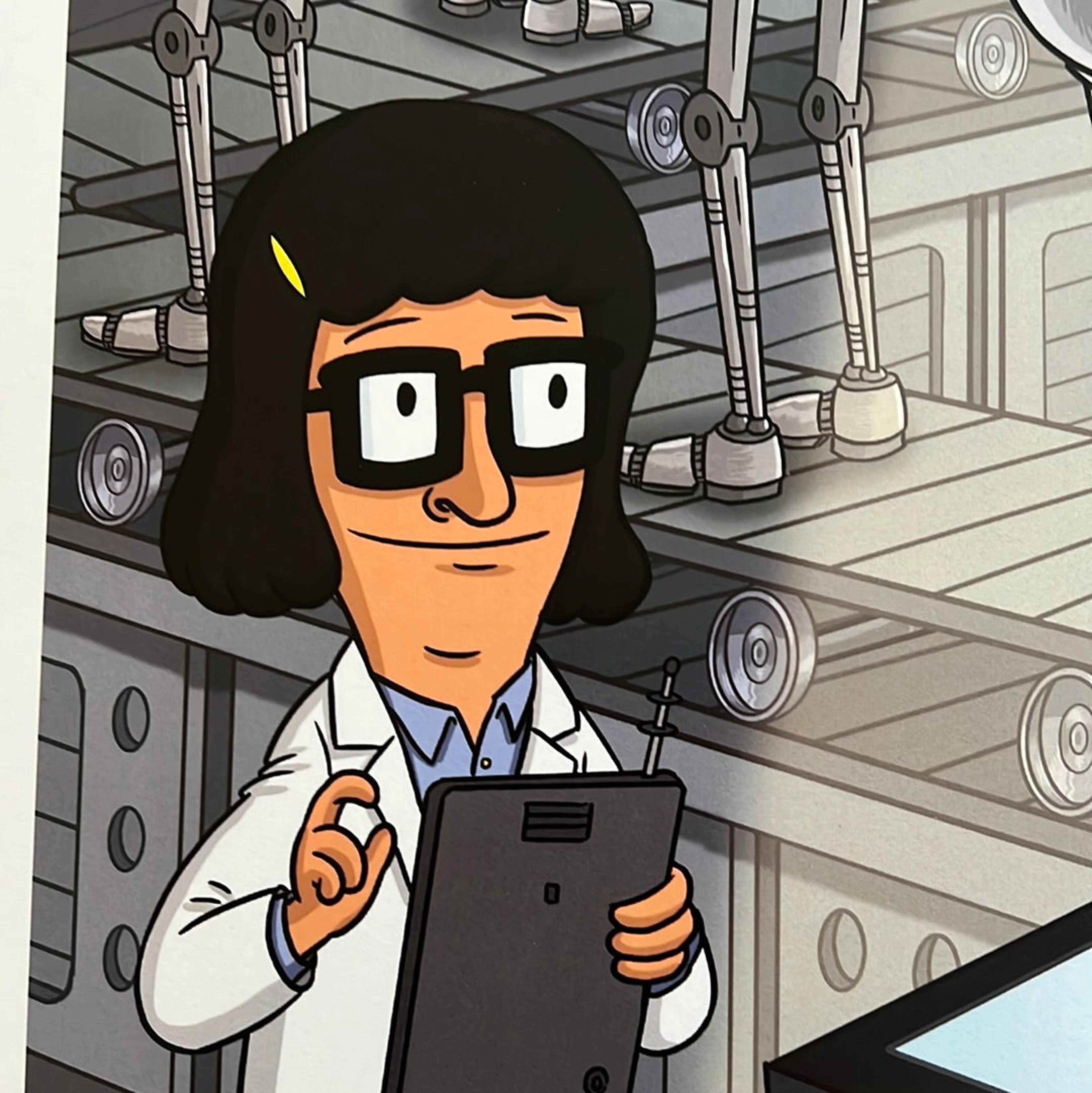 Alternate View 1 of Bob's Burgers "Tina Butts " by Frank Forte 13x19 signed Print
