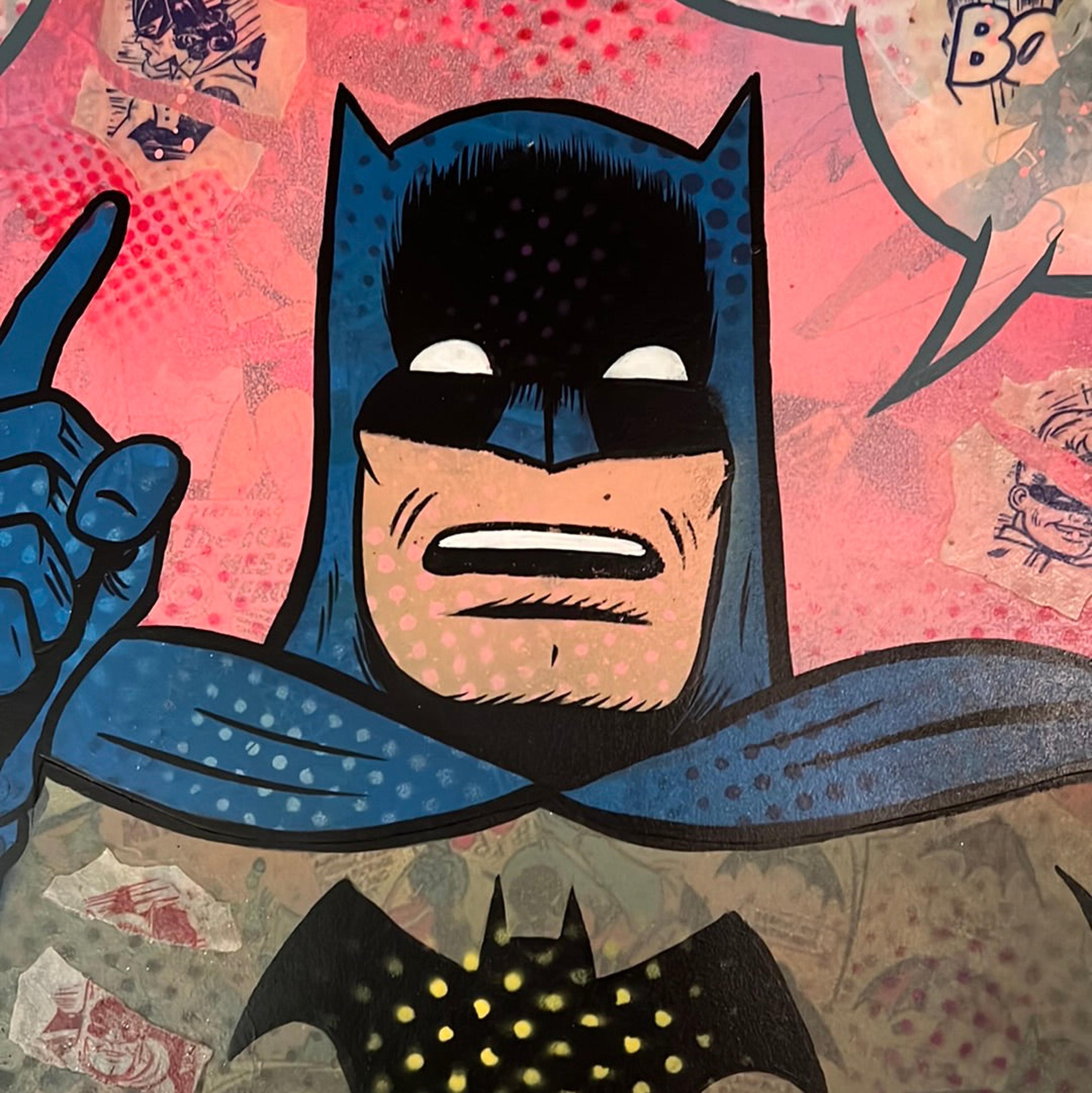 Alternate View 1 of Vintage Batman #6 original painting by Dr. Smash  12x12