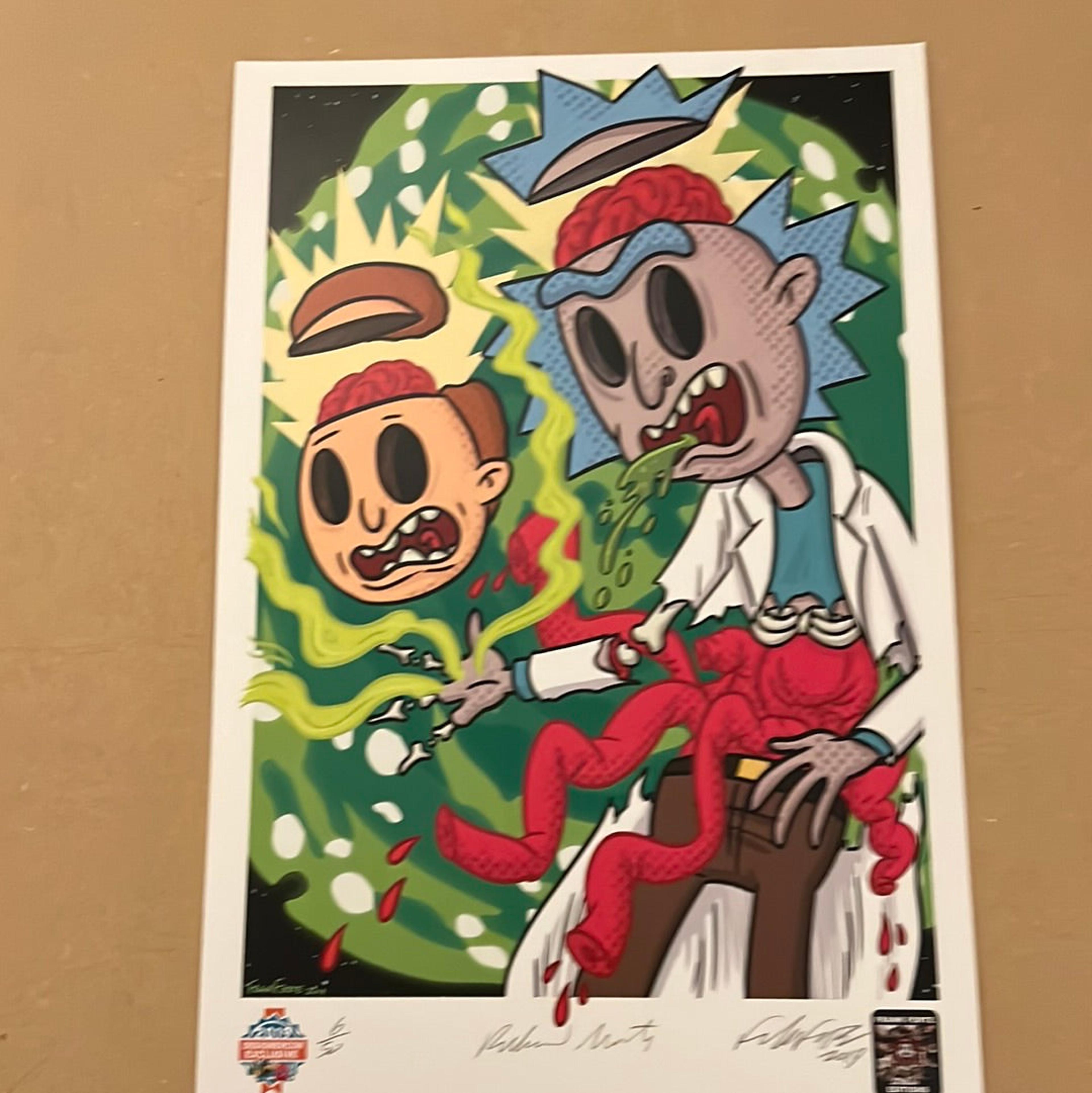 Rick and Morty DCON exclusive print limited to 50 by Frank Forte