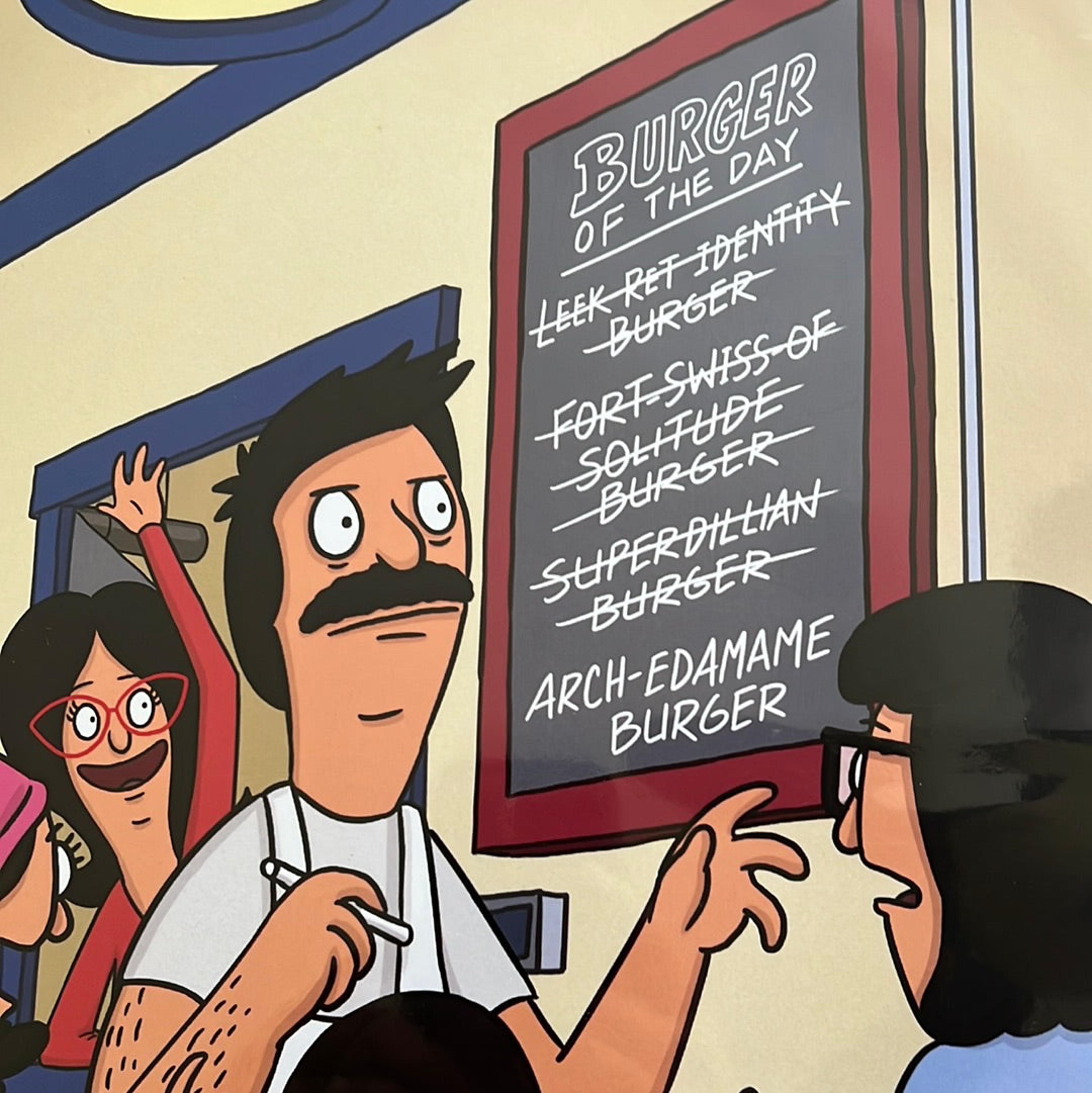 Alternate View 1 of Bob's Burgers "Bobs Menu” by Frank Forte 13x19 signed Print