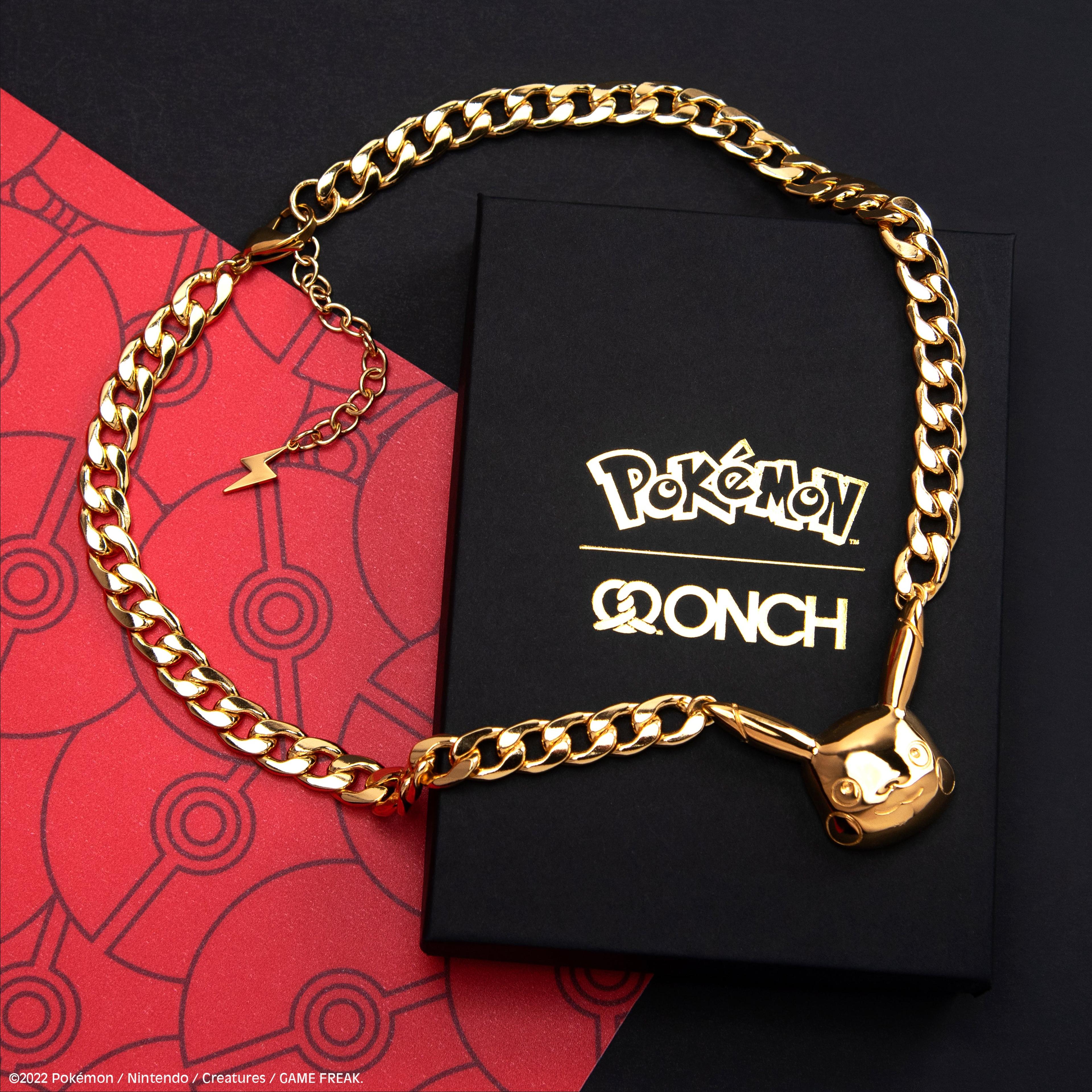 Pokémon x ONCH Gold Pikachu chunky chain necklace