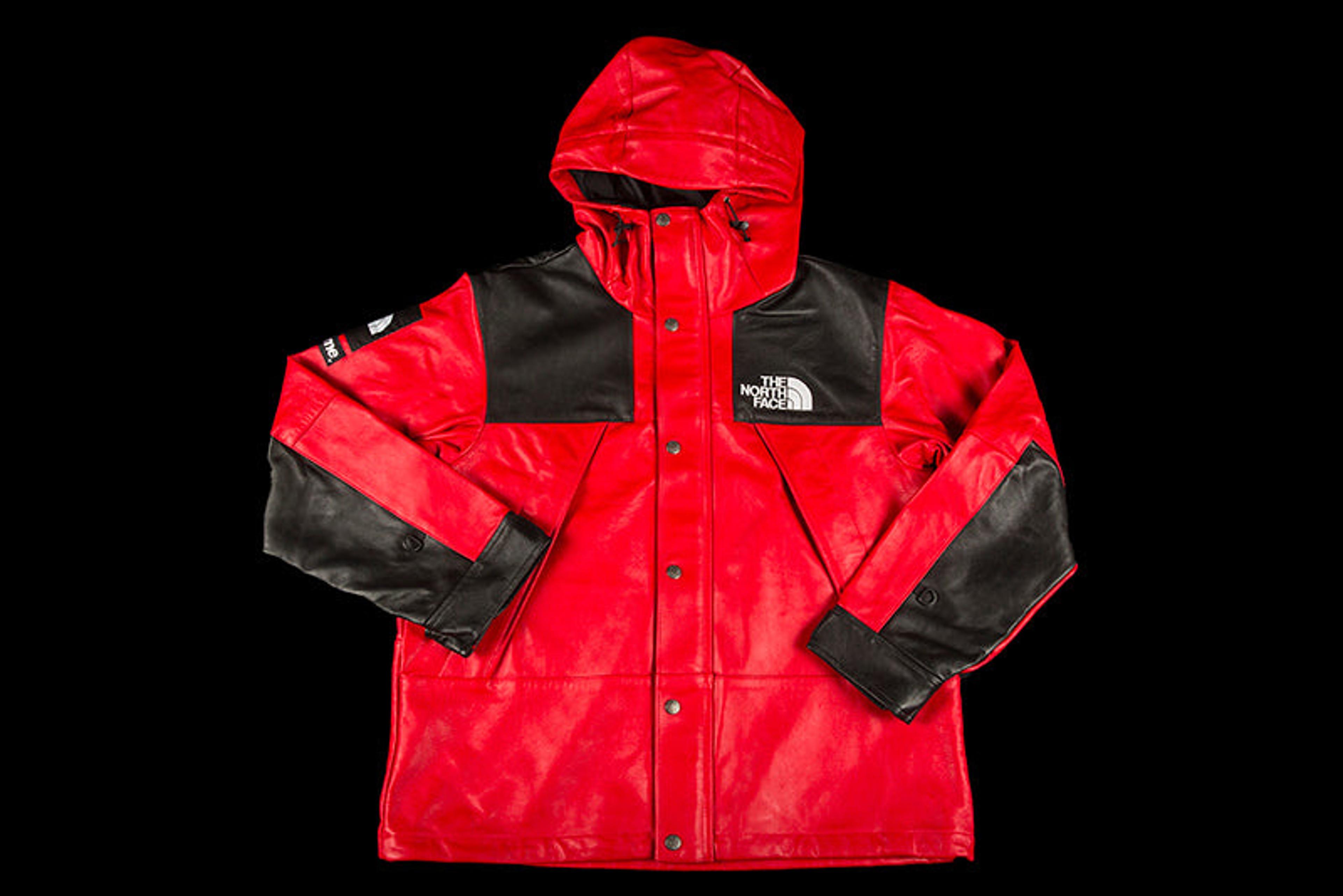 NTWRK - SUPREME THE NORTH FACE LEATHER MOUNTAIN PARKA JACKET