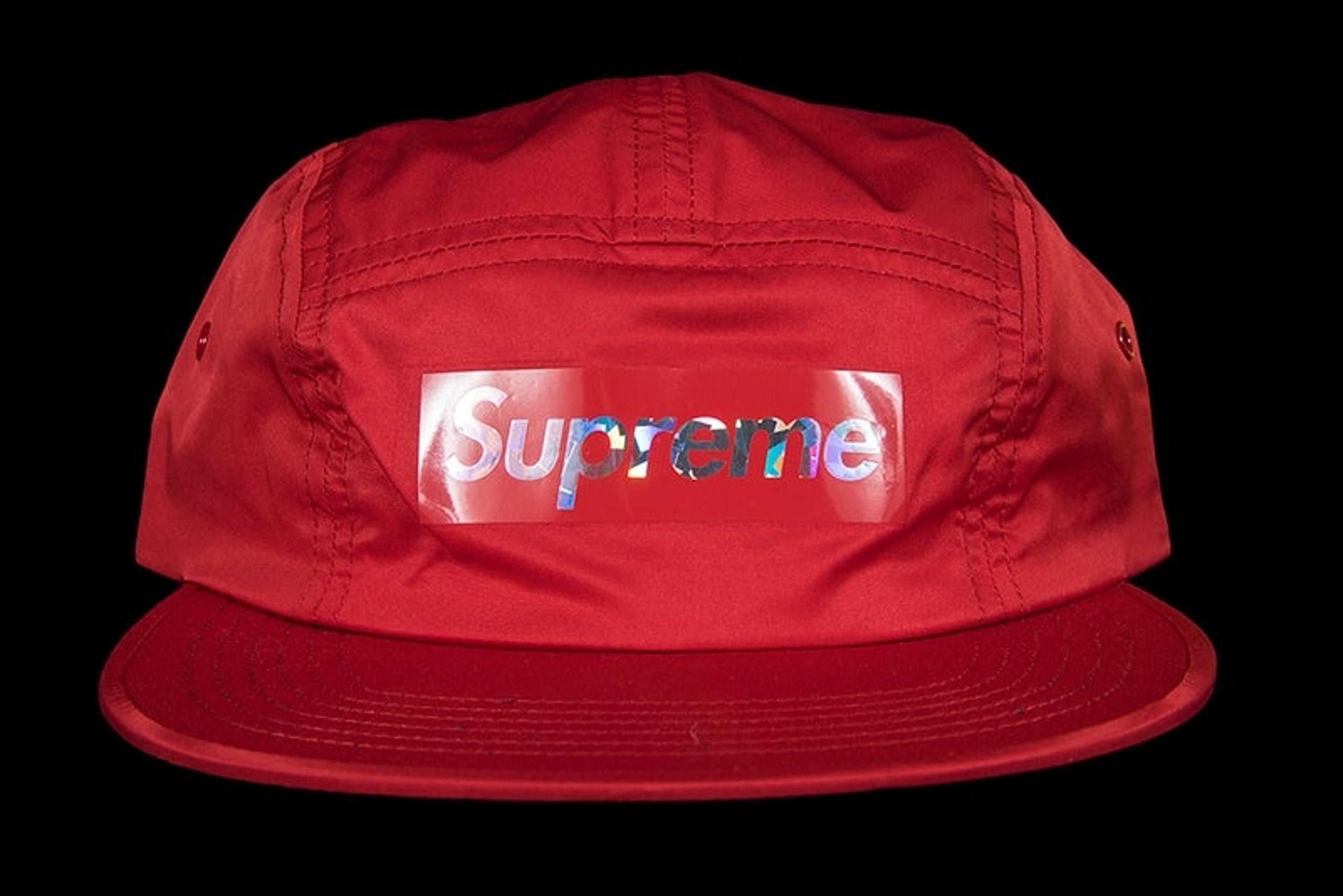 Supreme Box Logo Liquid Silk Camp Cap Red