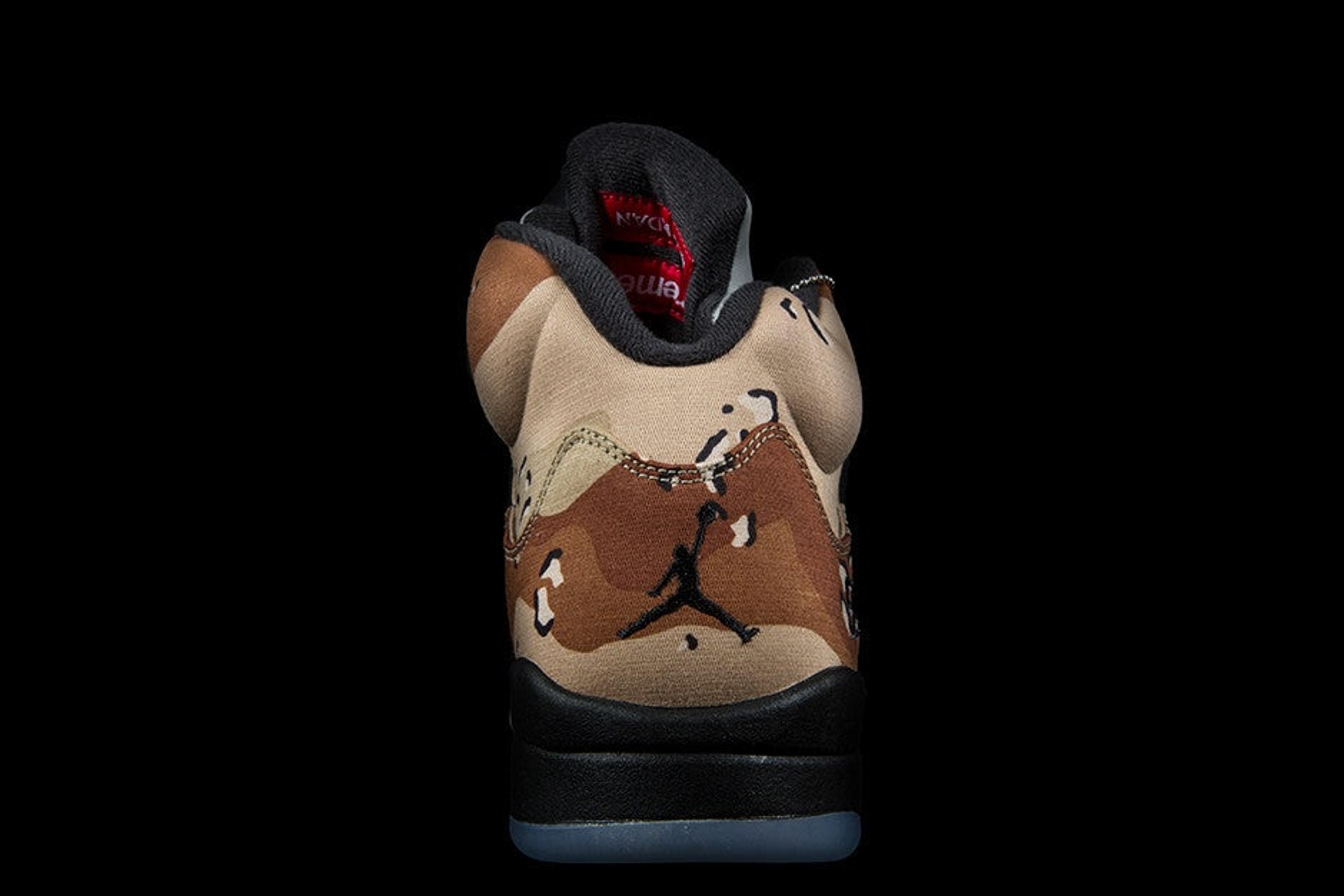 The Details  Supreme x Nike Air Jordan 5 VI Retro Desert Camo