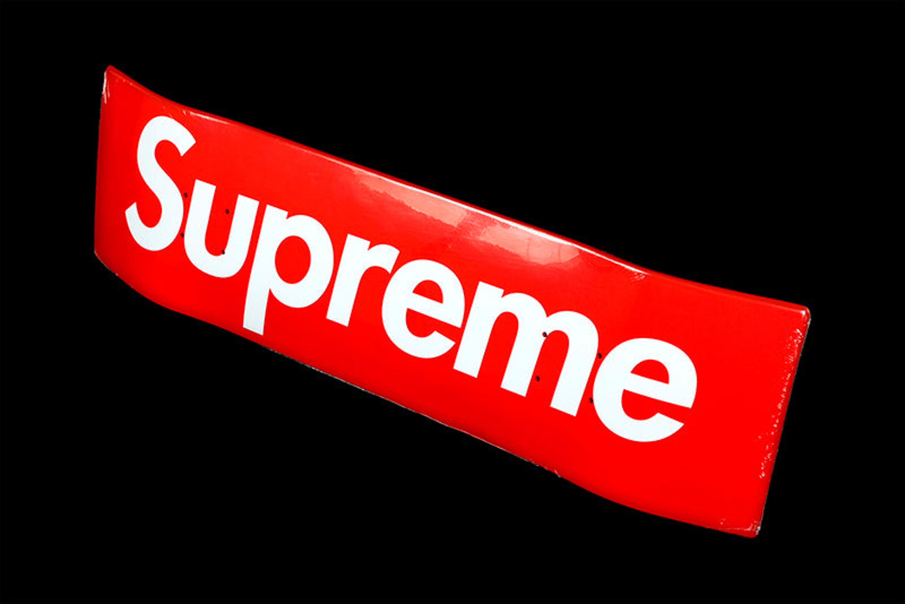 NTWRK - SUPREME UNCUT BOX LOGO SKATEBOARD DECK