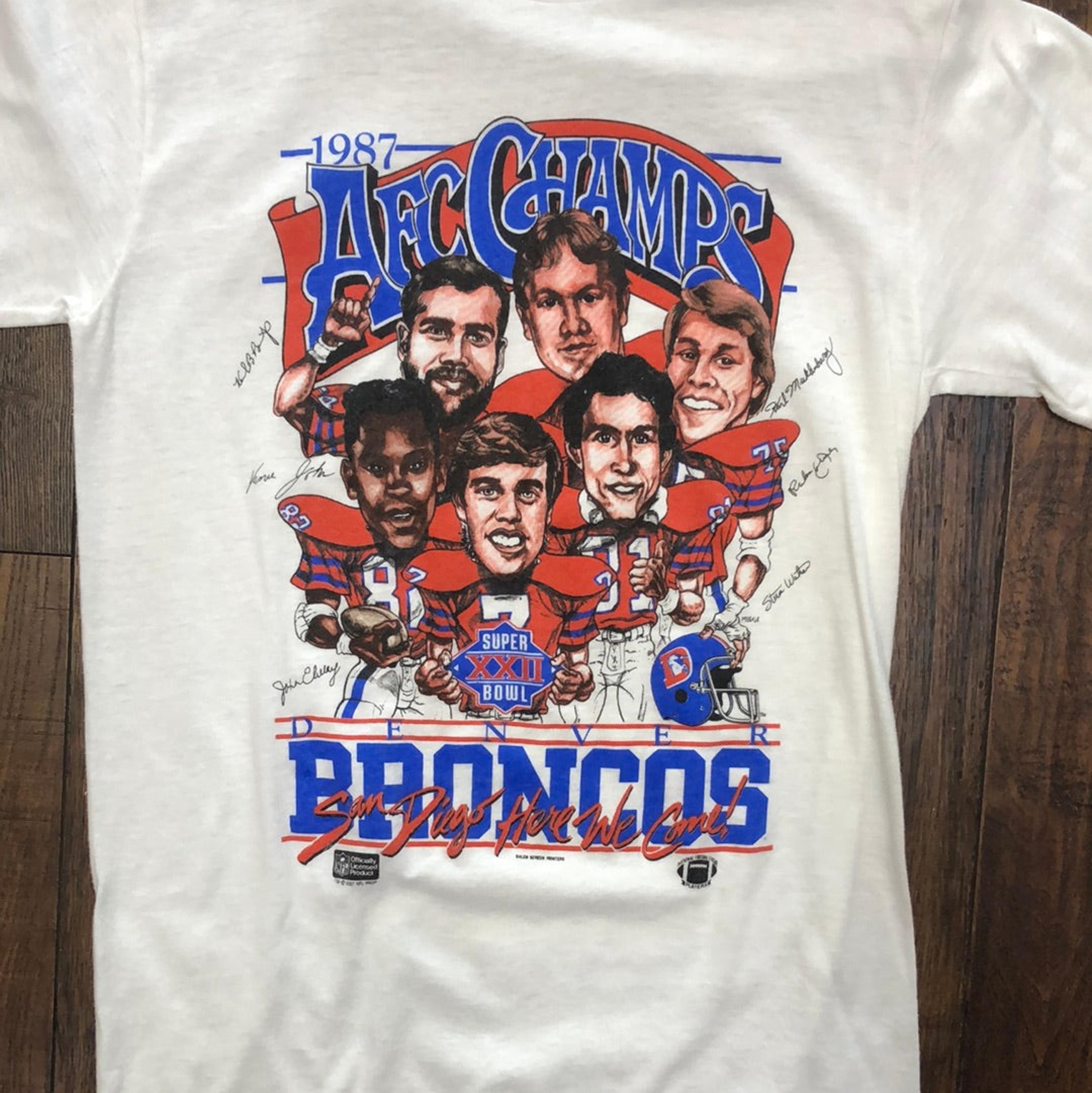 Alternate View 4 of Vintage 1987 Denver Broncos AFC Champs Shirt M