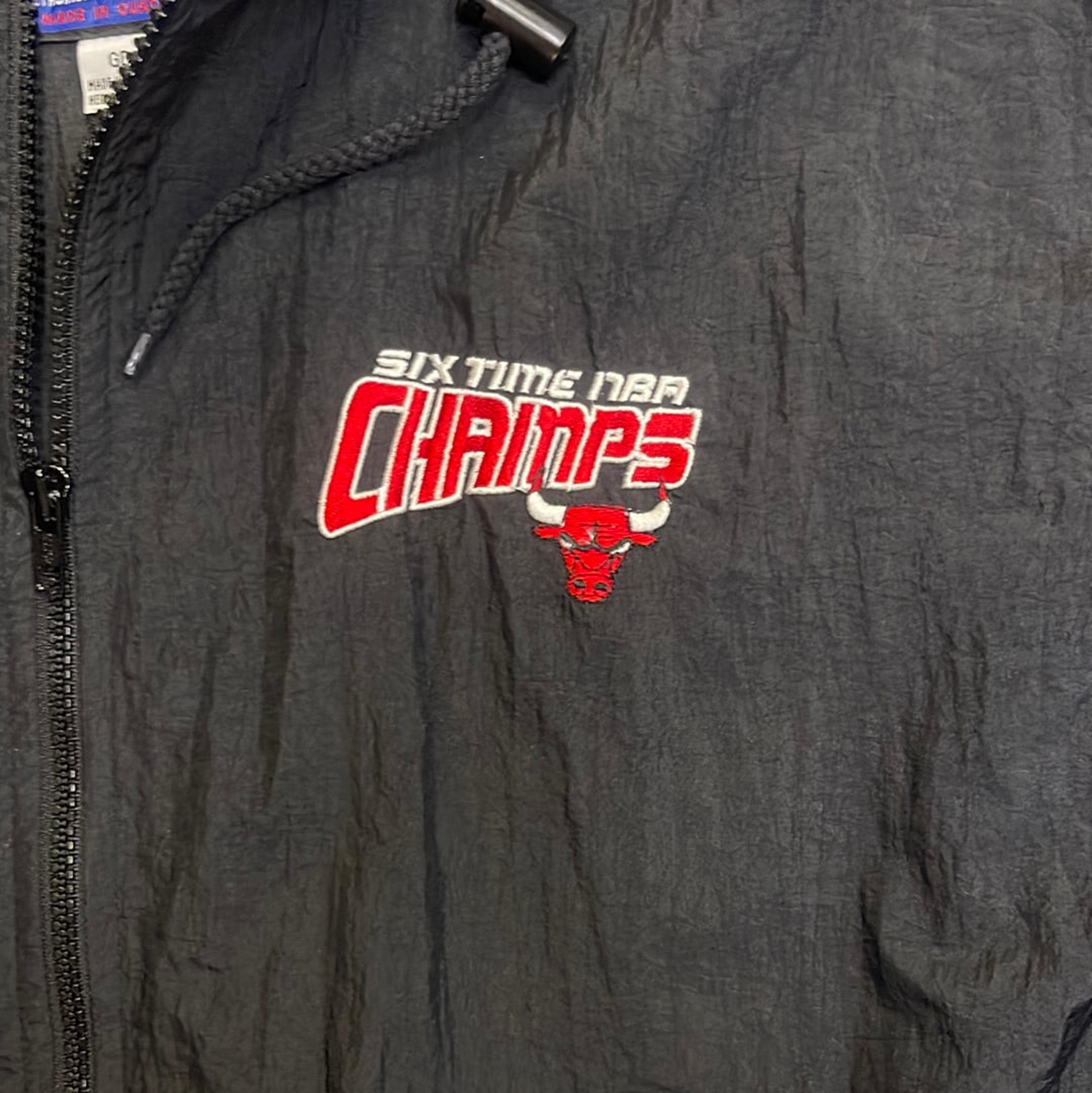 Alternate View 1 of Vintage NBA Chicago Bulls Five-Time Champs Pro Player Windbreake