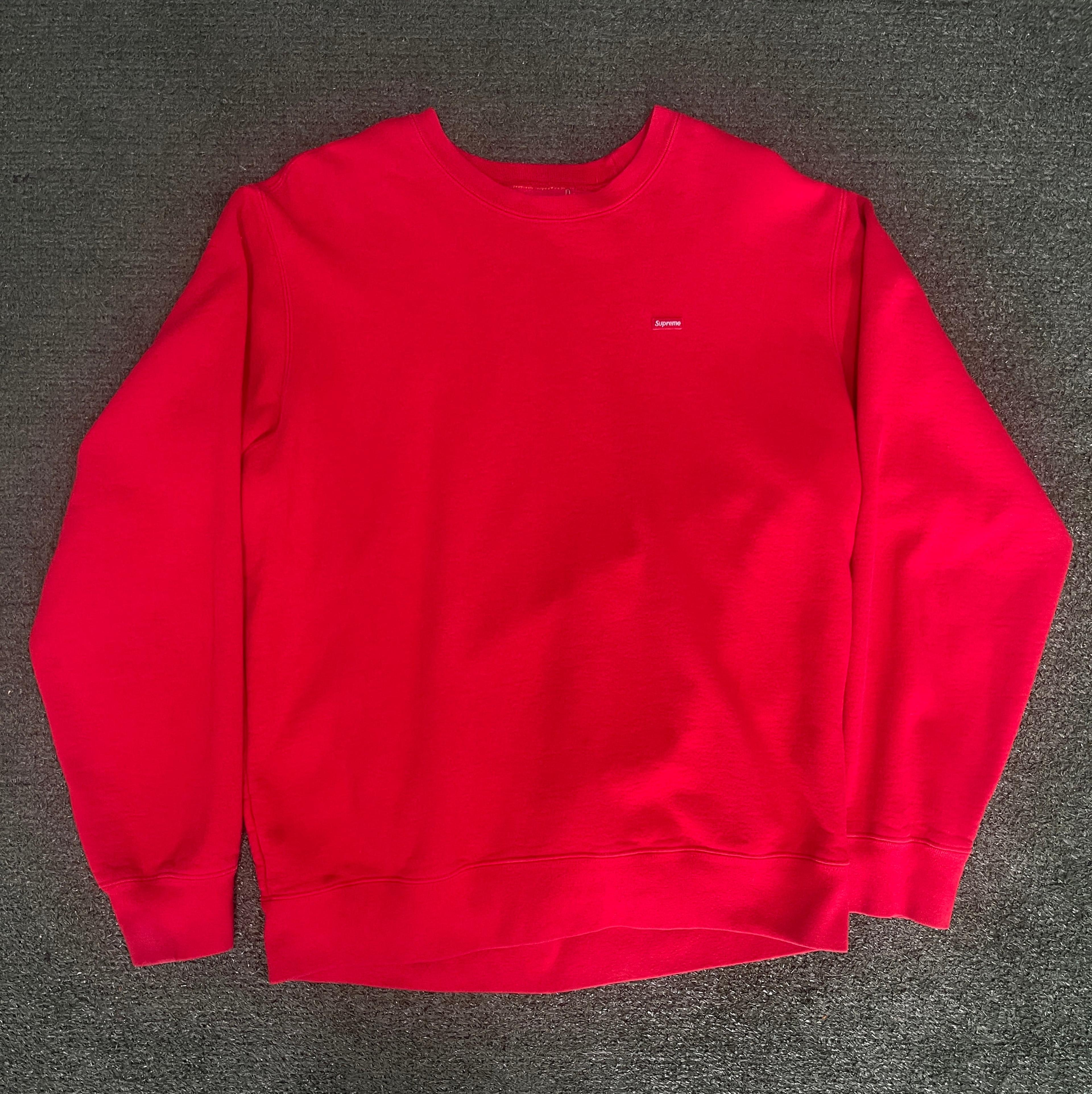 Supreme Contrast Crewneck Sweatshirt Red (SS18) Large