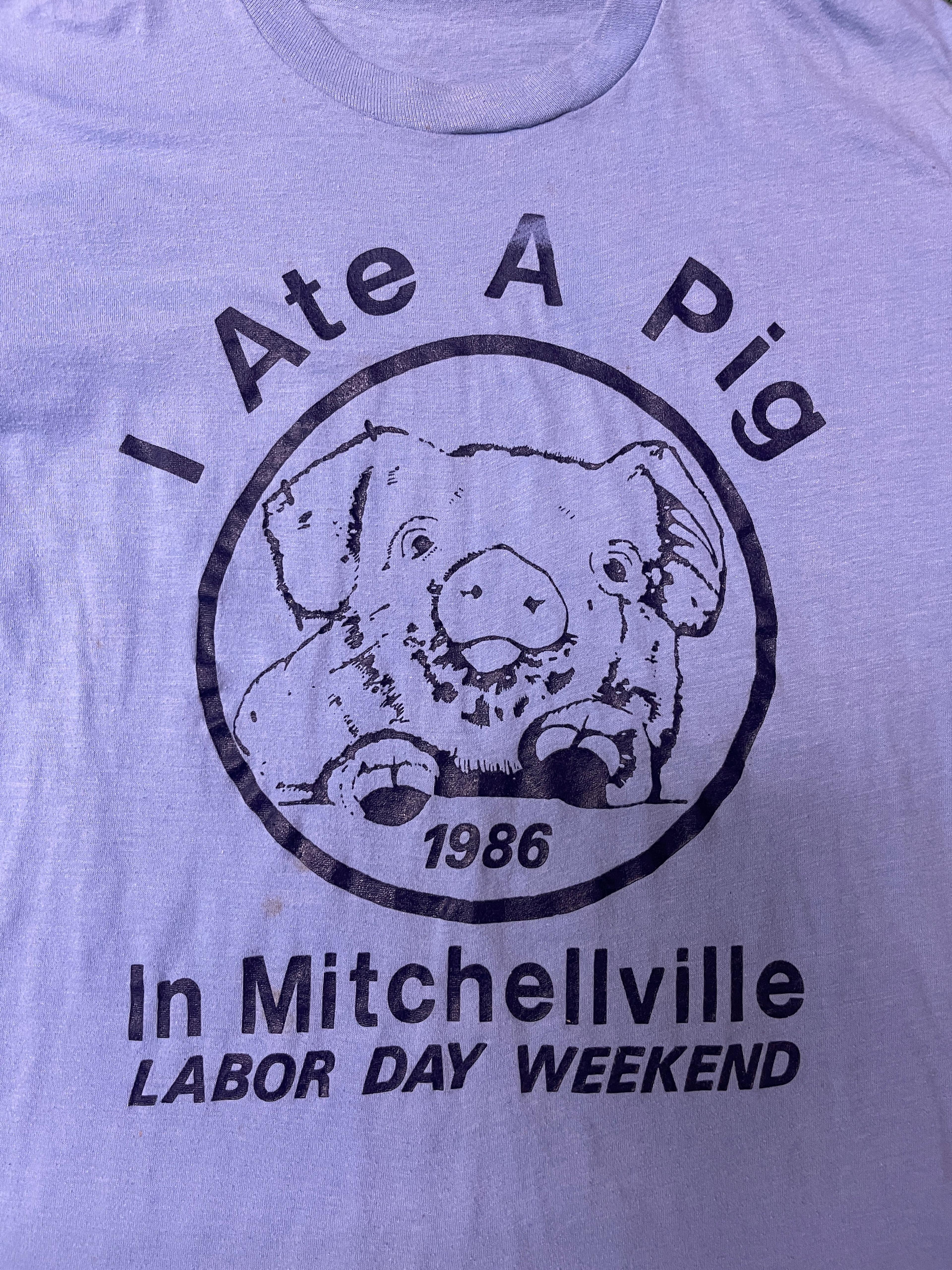 Alternate View 3 of Vintage 1986 I ate the Pig in Mitchville Shirt