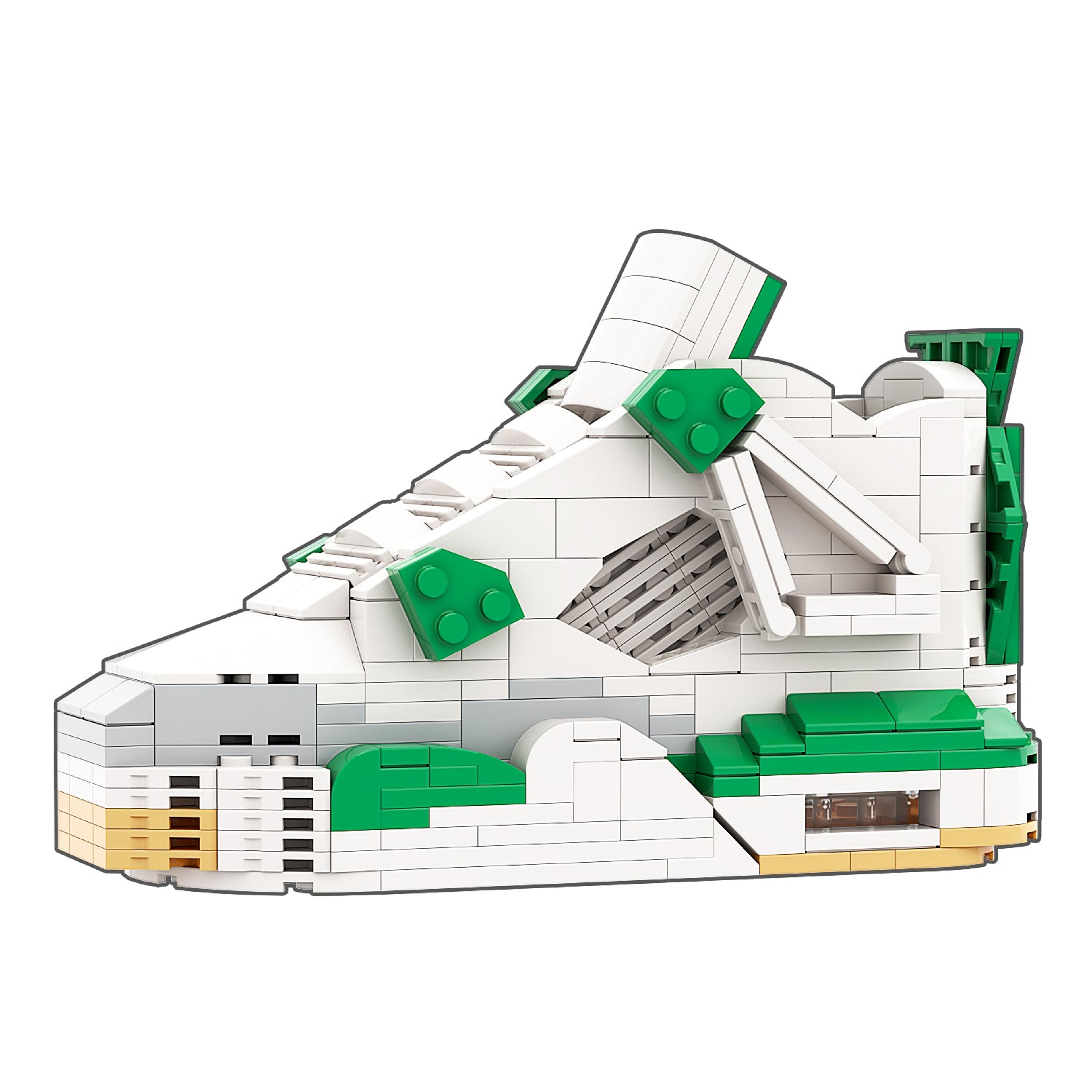 REGULAR AJ4 "SB Pine Green" Sneaker Bricks Sneaker with Mini Fig