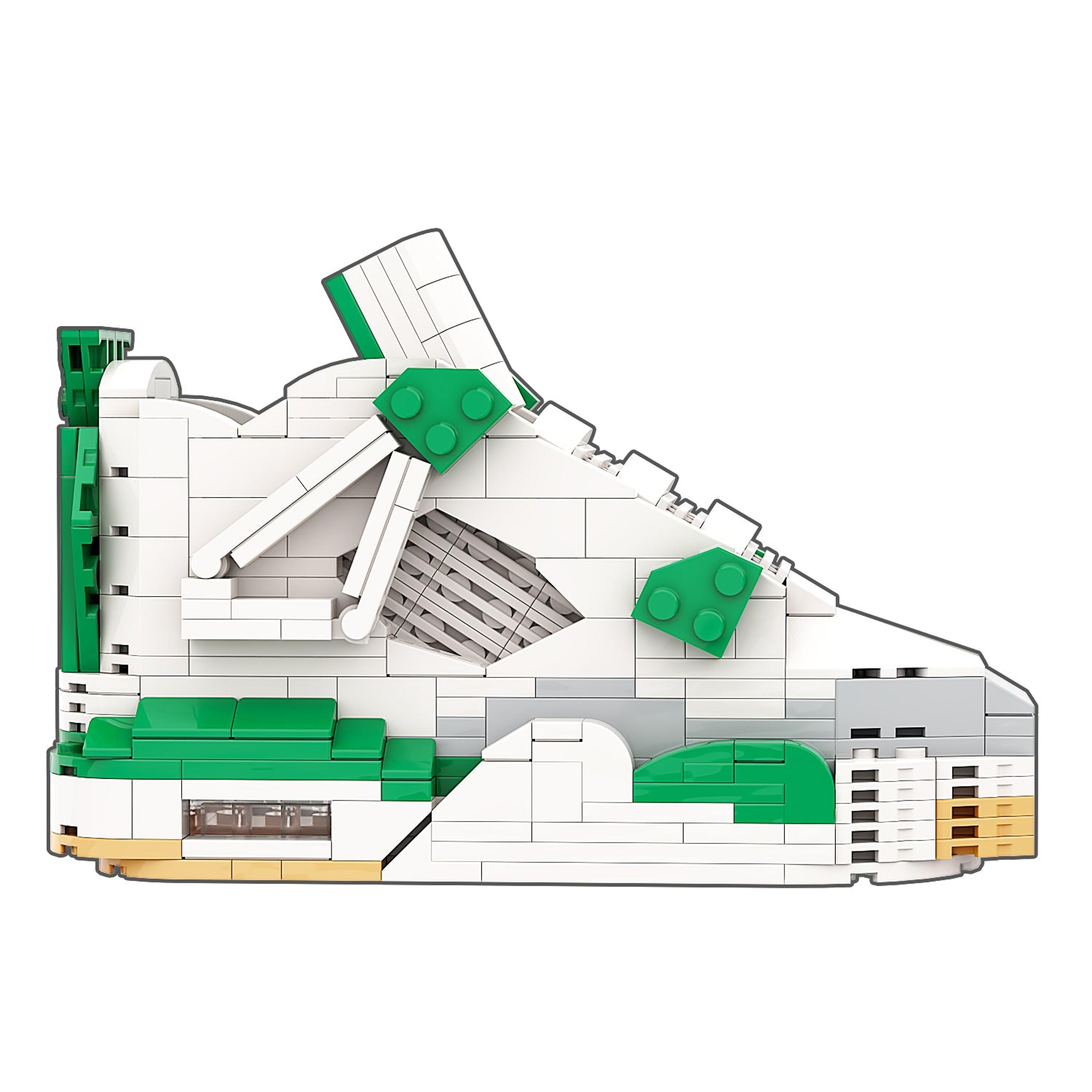 Alternate View 4 of REGULAR AJ4 "SB Pine Green" Sneaker Bricks Sneaker with Mini Fig