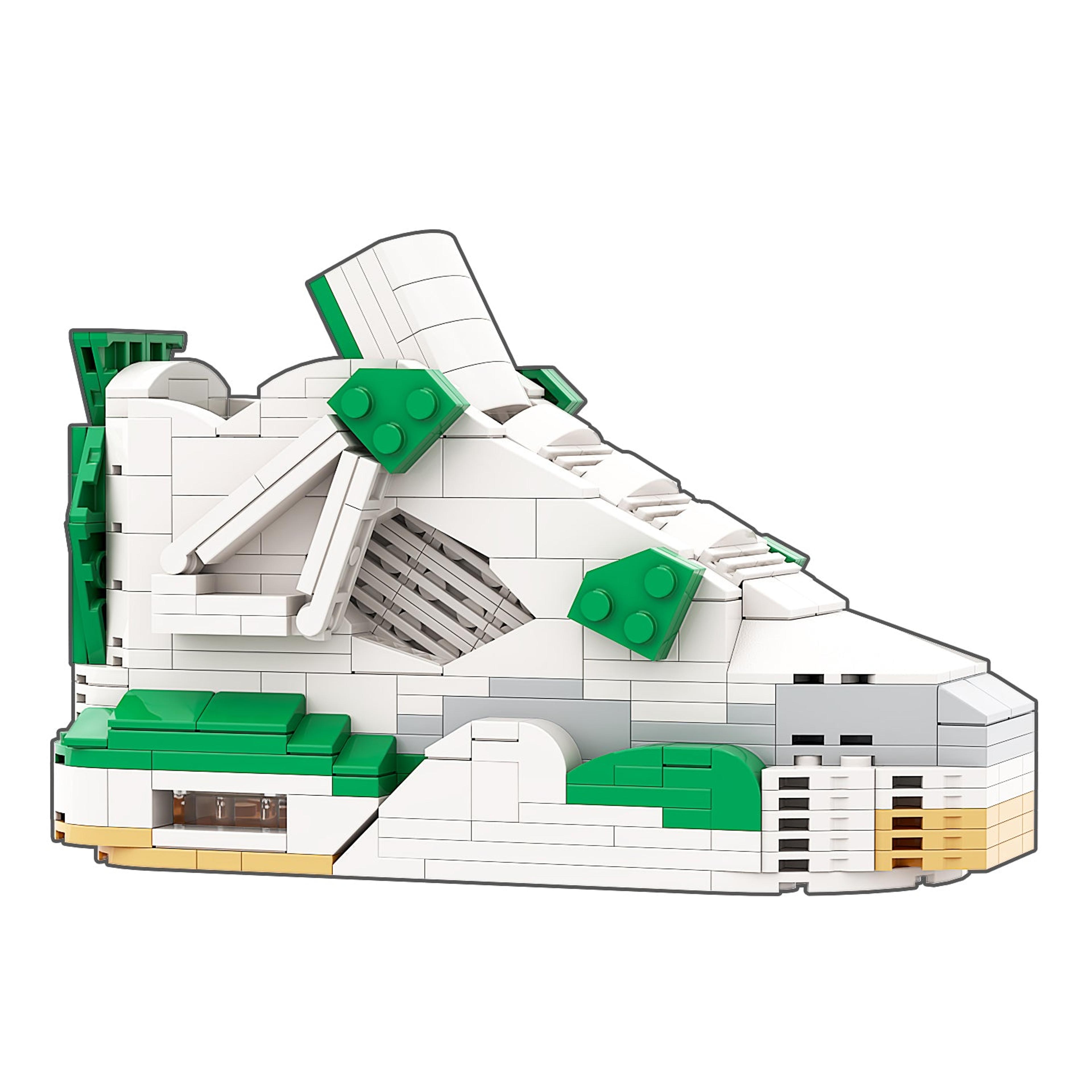Alternate View 5 of REGULAR AJ4 "SB Pine Green" Sneaker Bricks Sneaker with Mini Fig