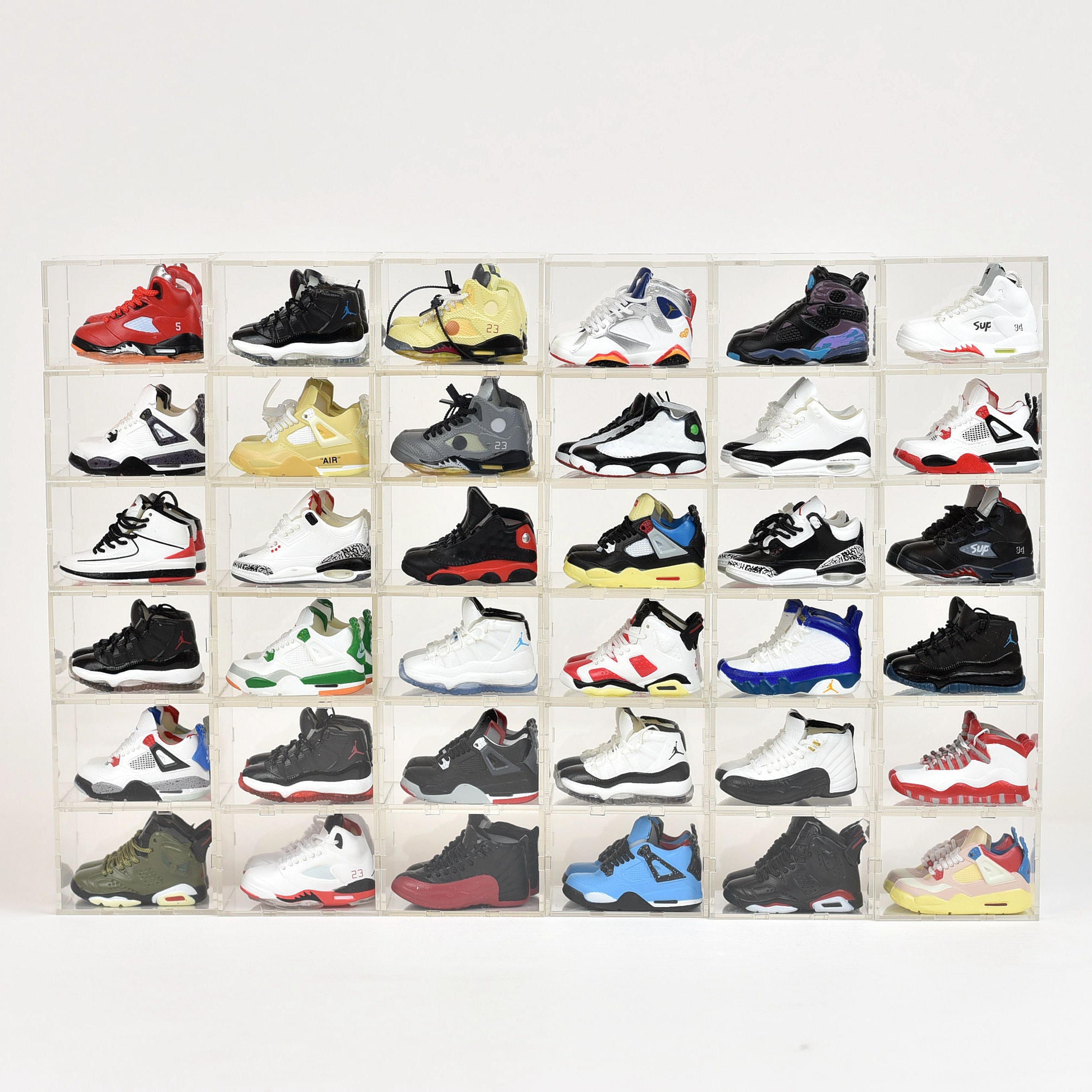 AJ2-AJ13 Mini Sneakers Collection with Display Case