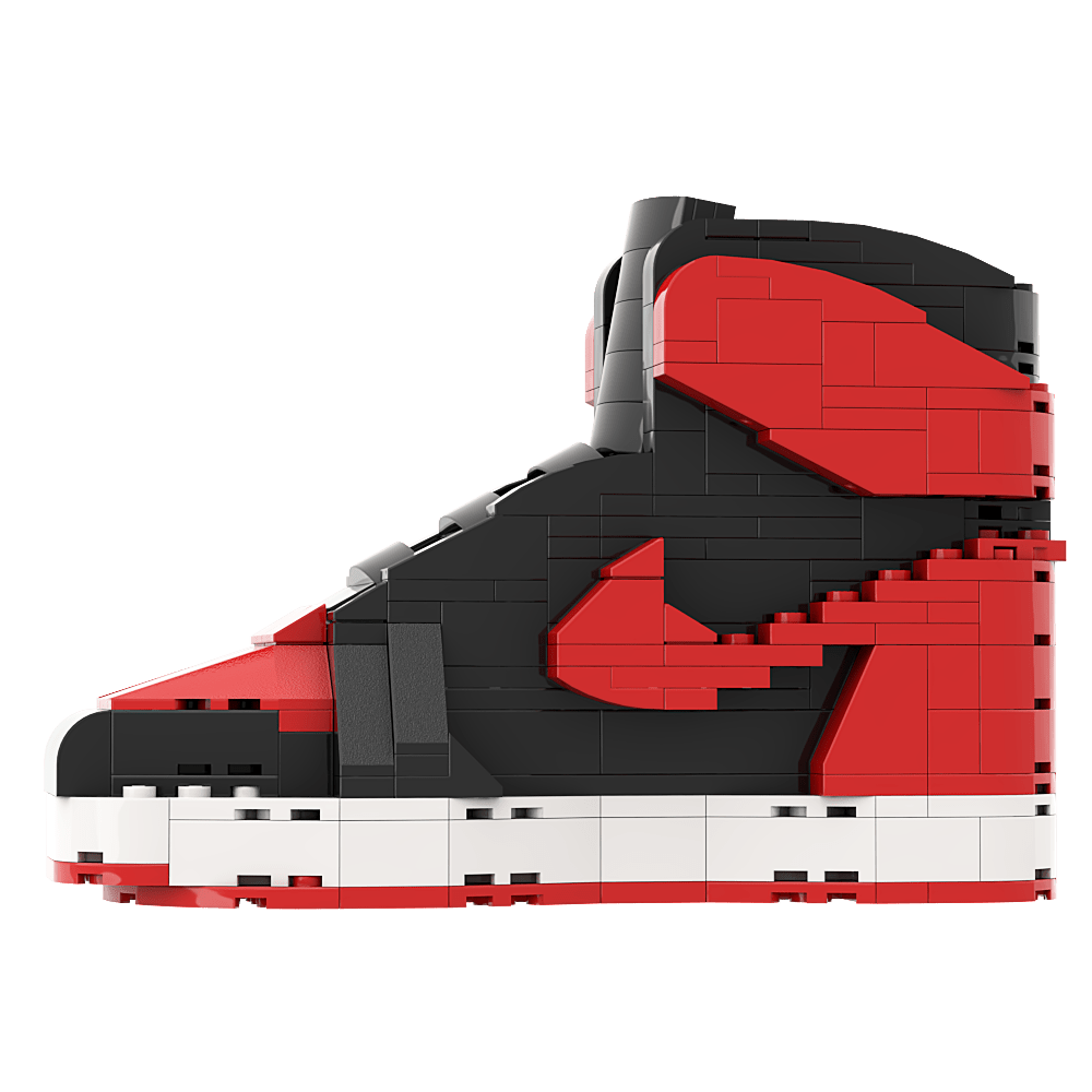 Alternate View 1 of REGULAR "AJ1 Bred/Banned" Sneaker Bricks with Mini Figure