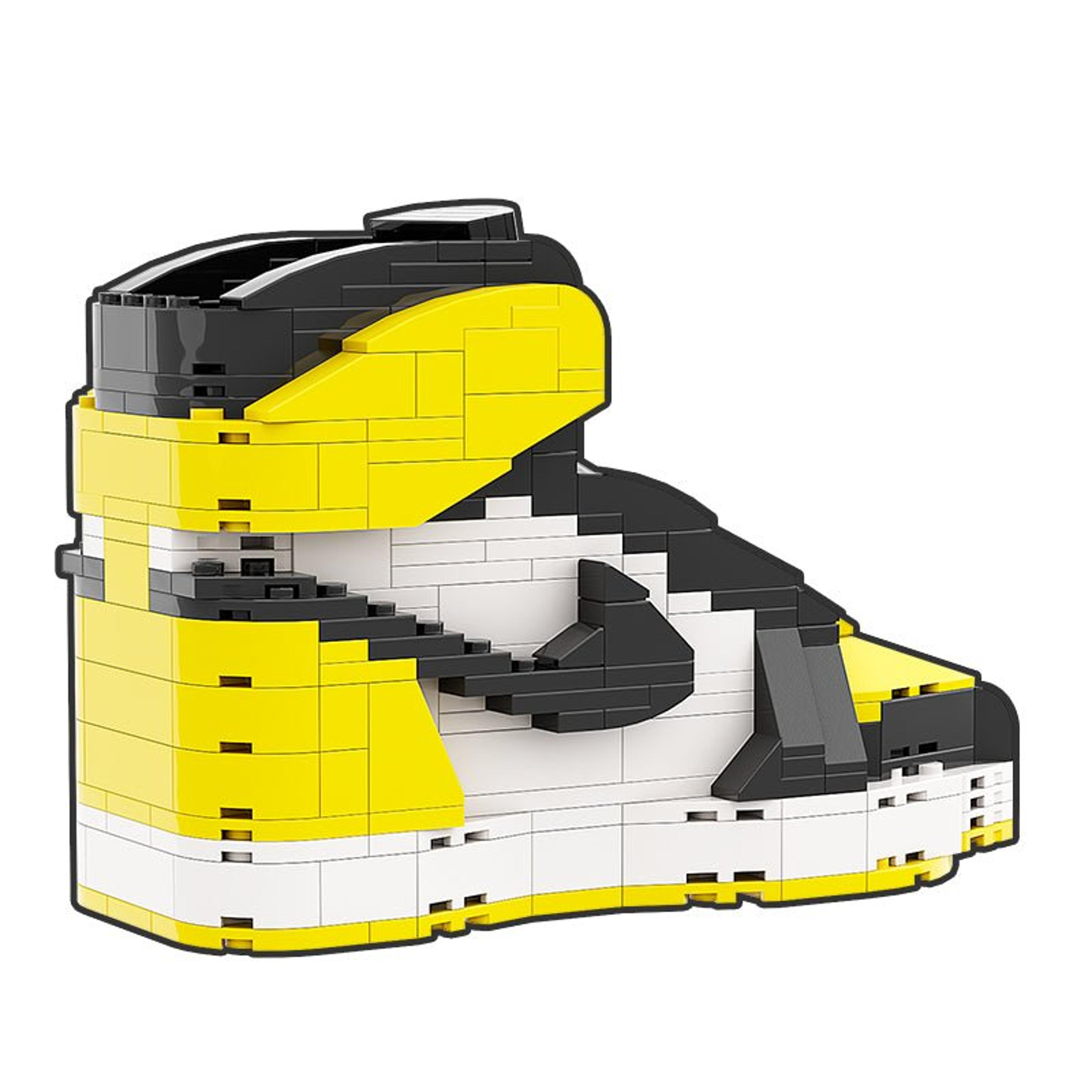 Alternate View 7 of REGULAR "AJ1 Yellow Toe" Sneaker Bricks with Mini Figure