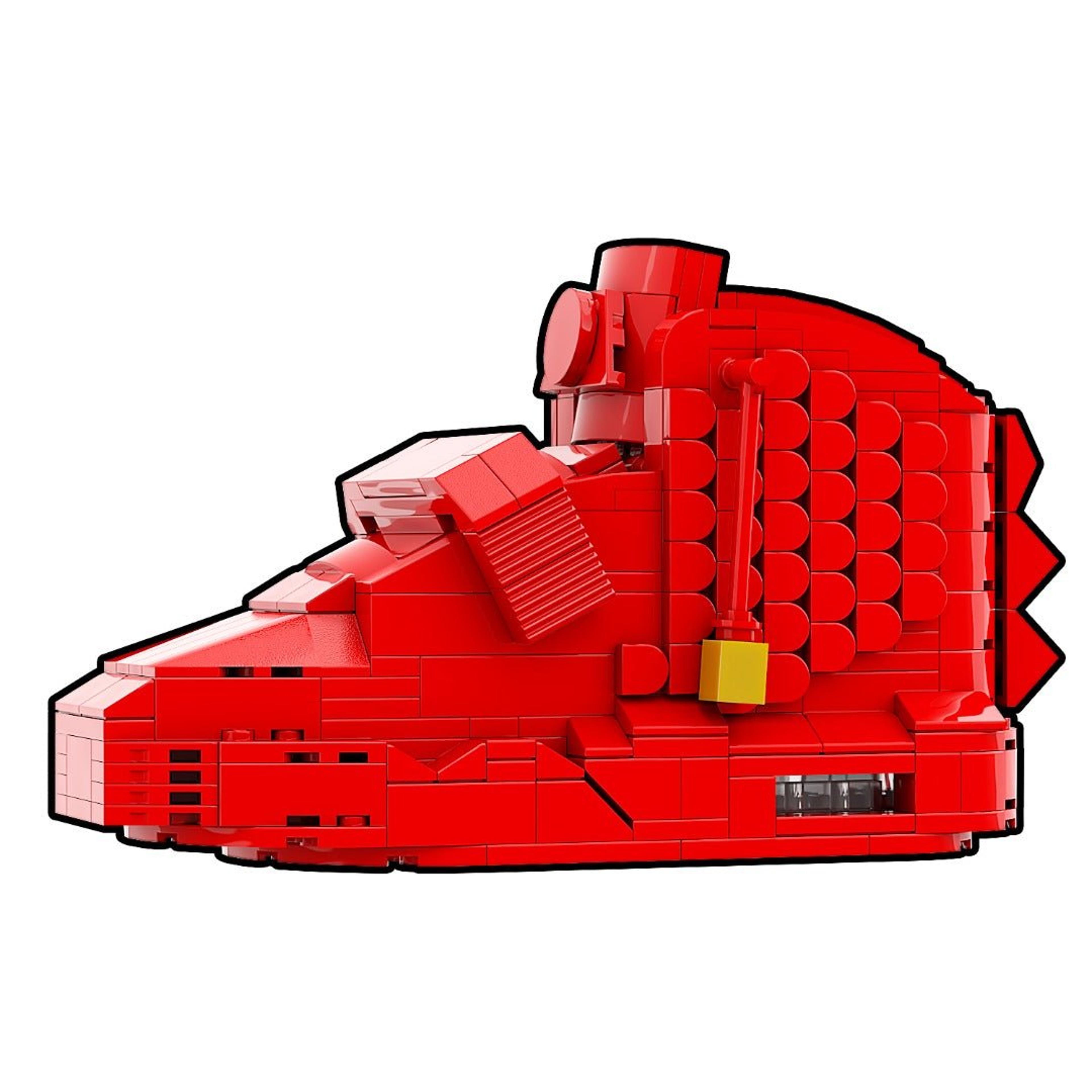 Alternate View 1 of REGULAR  "Yeezy Red October" Sneaker Bricks with Mini Figure