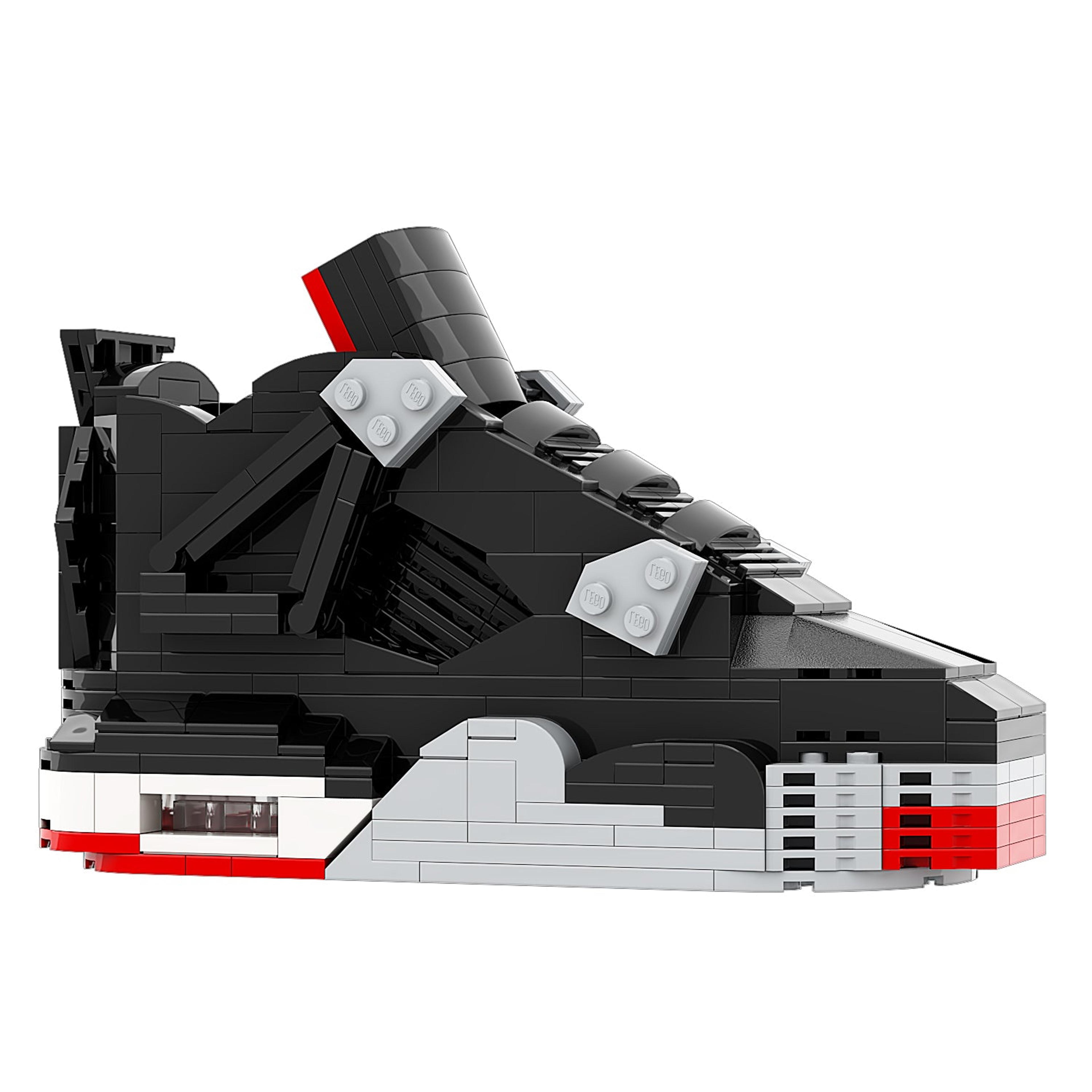 Alternate View 5 of REGULAR AJ4 "Bred" Sneaker Bricks Sneaker with Mini Figure